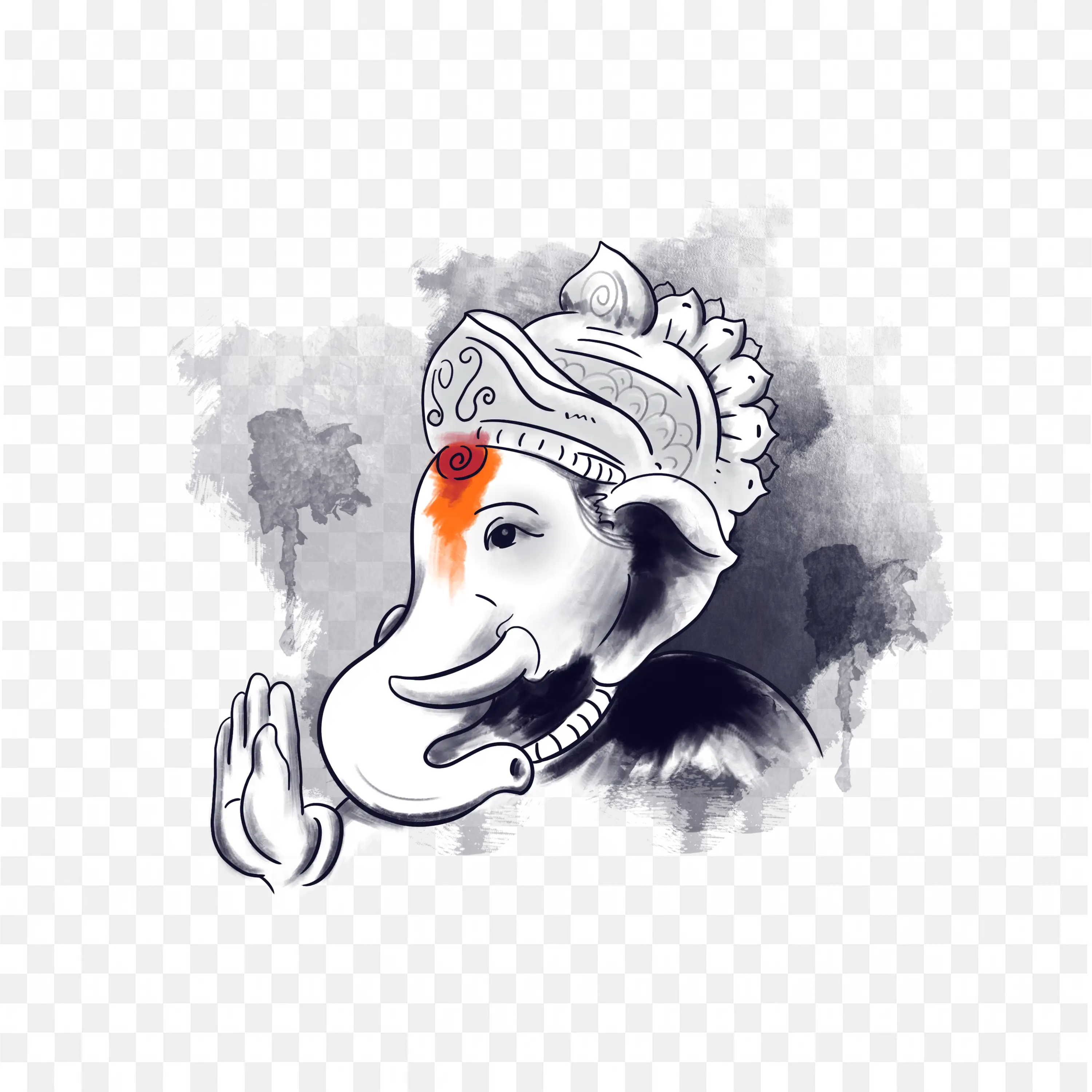 Coloured Wings SketchTrendy Ganesha God Designs