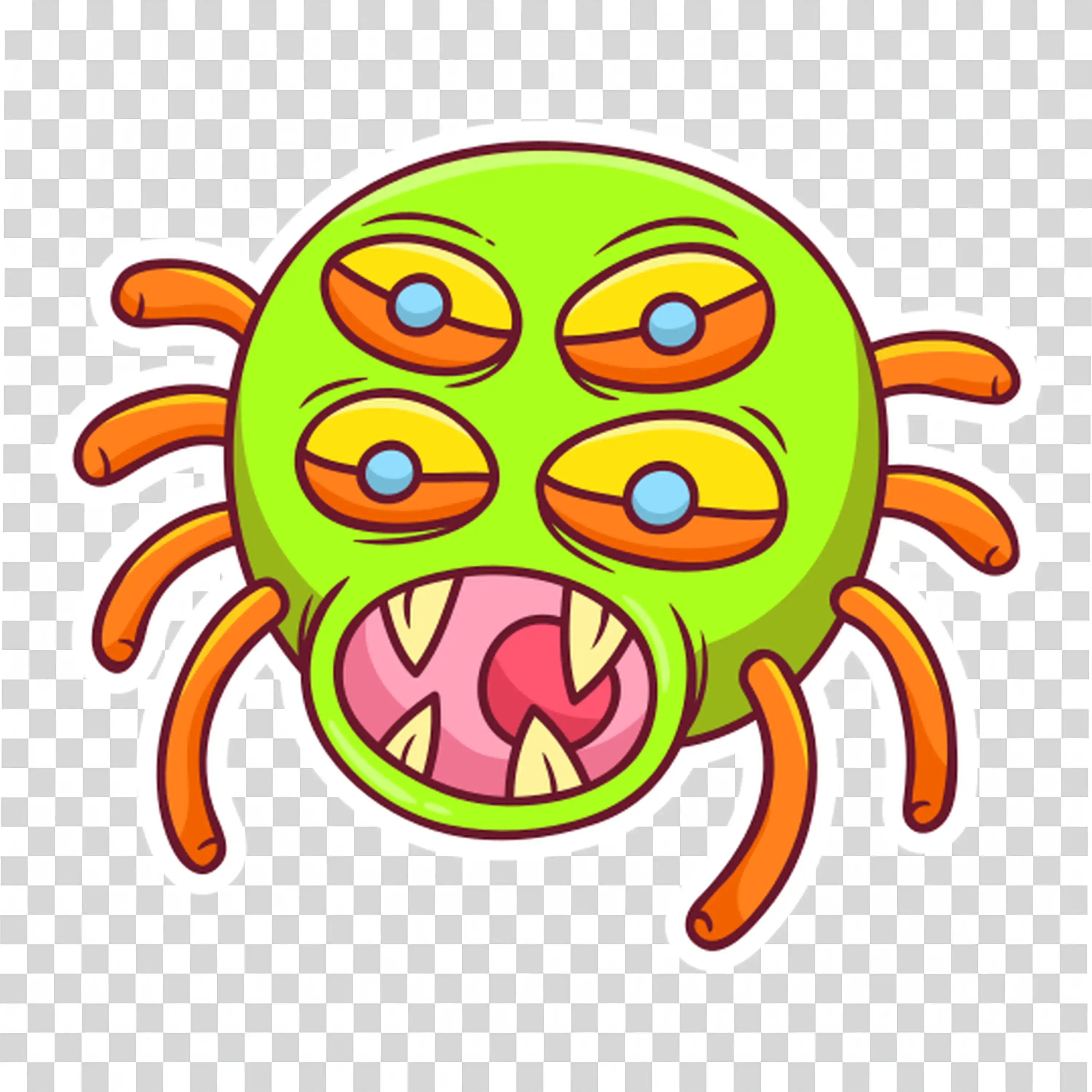 Creepy Halloween Spider Design Free Hd PNG Download