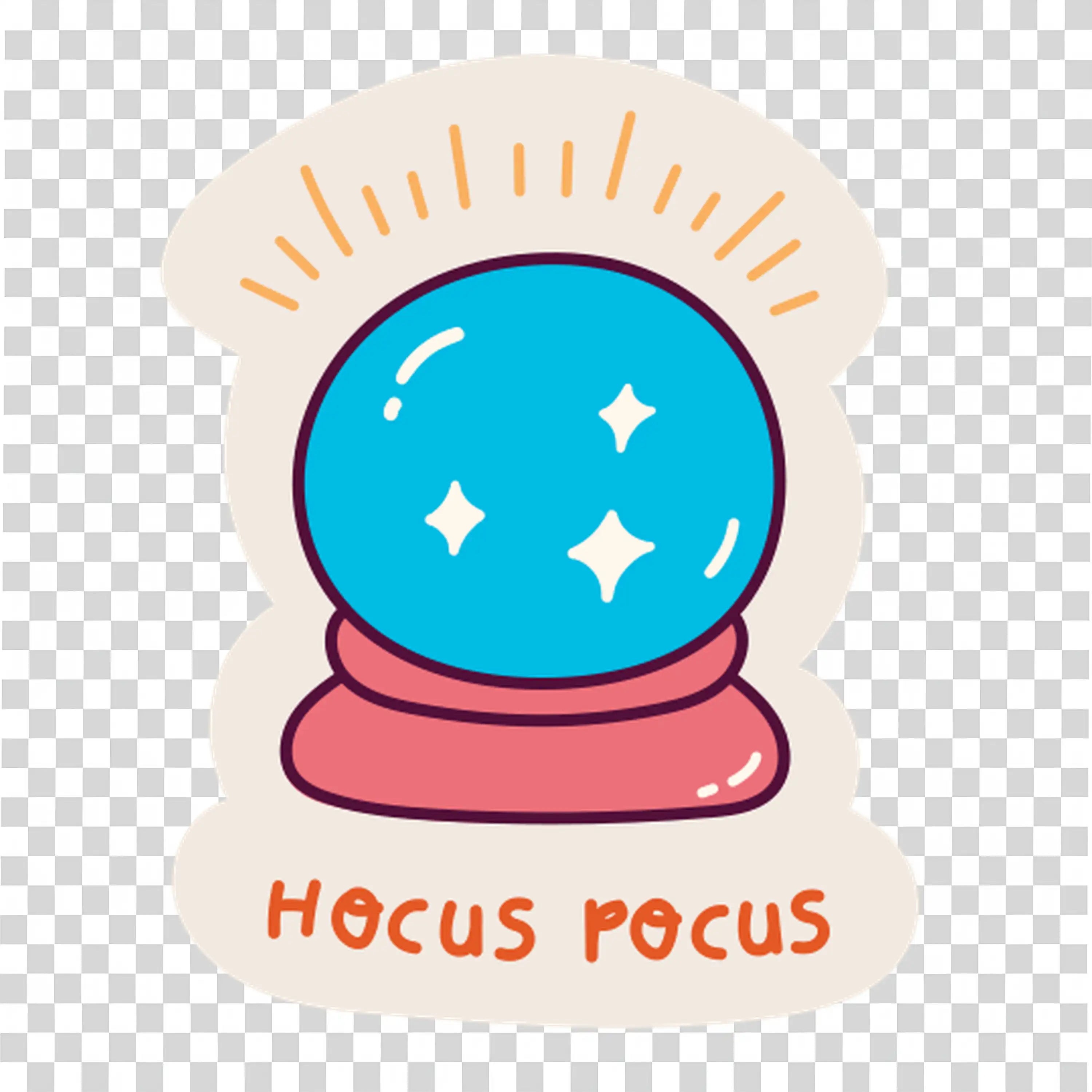 Crystal Ball with Hocus Pocus for Halloween Magic PNG
