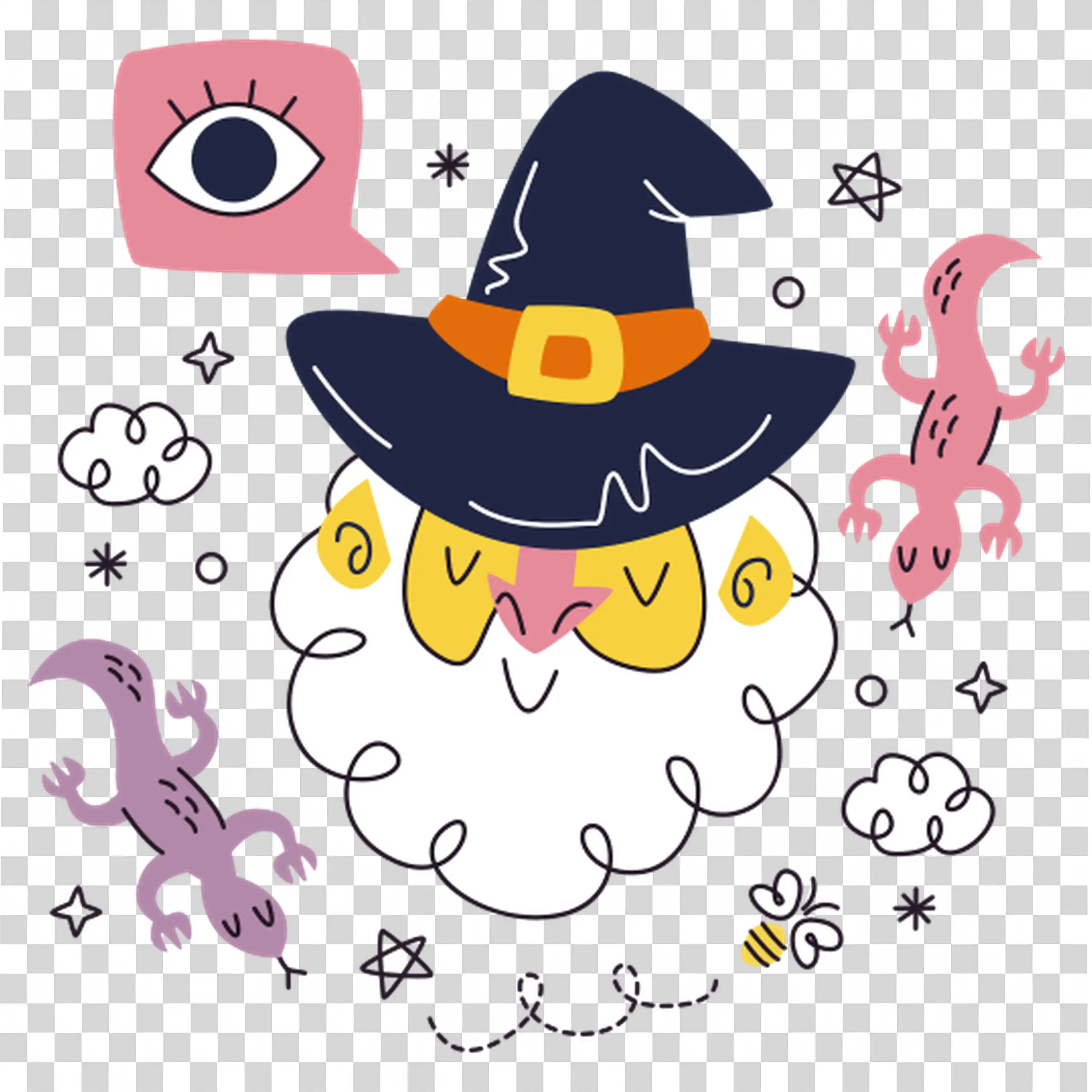 Cute Girl Wearing Halloween Costume with a Bat Headband