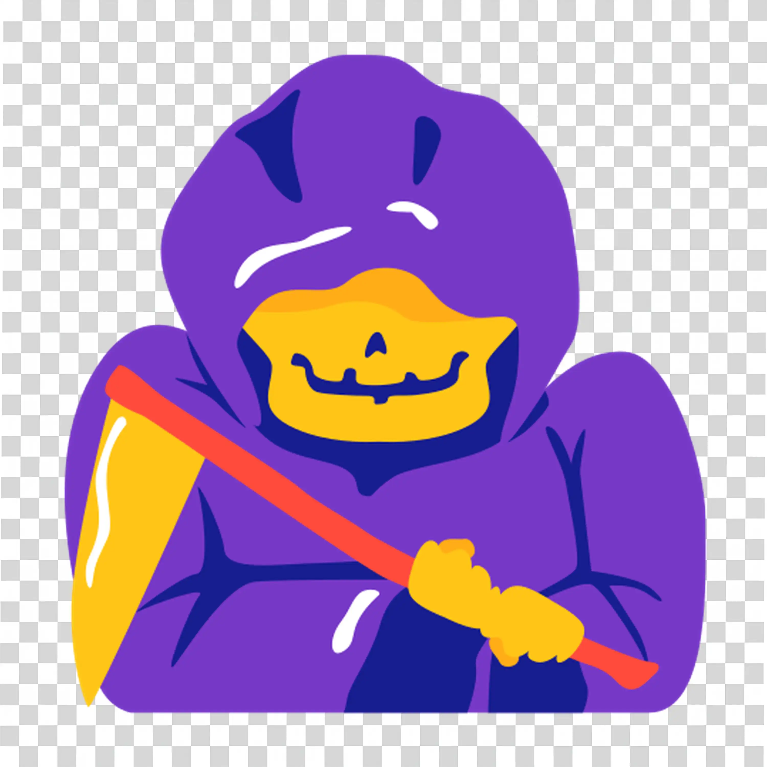 Cute Halloween Ghost Character with Pumpkin Basket