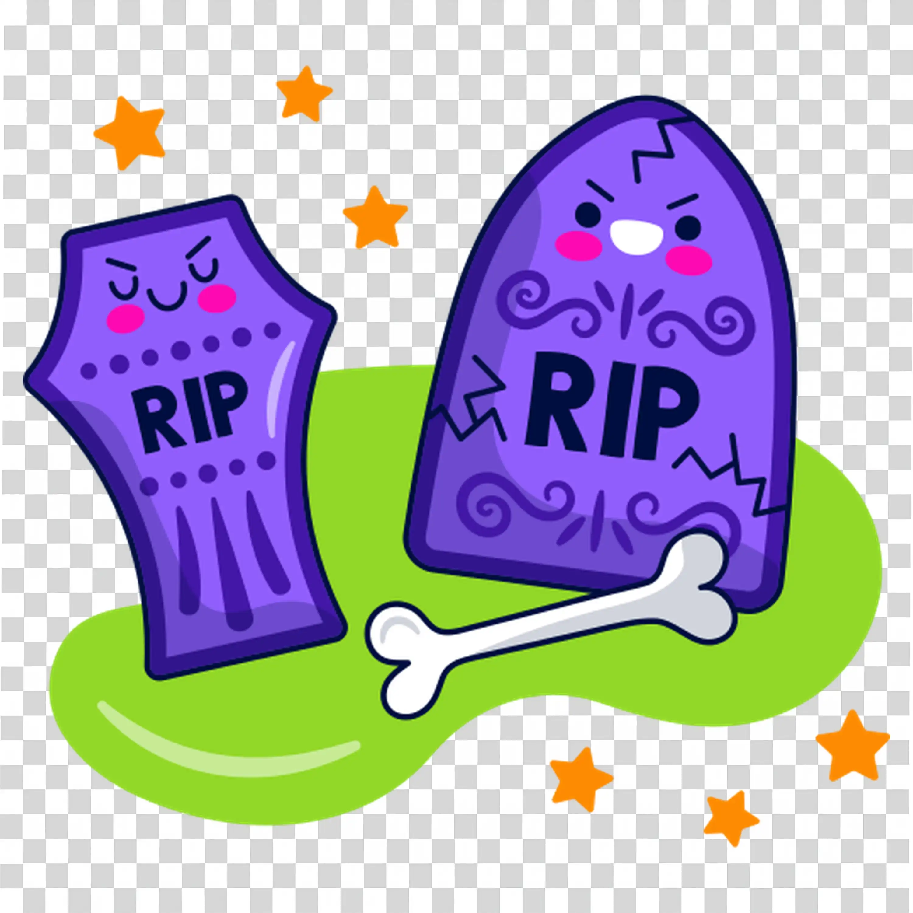 Cute Pumpkin Character with Witch Hat and Spooky Decor