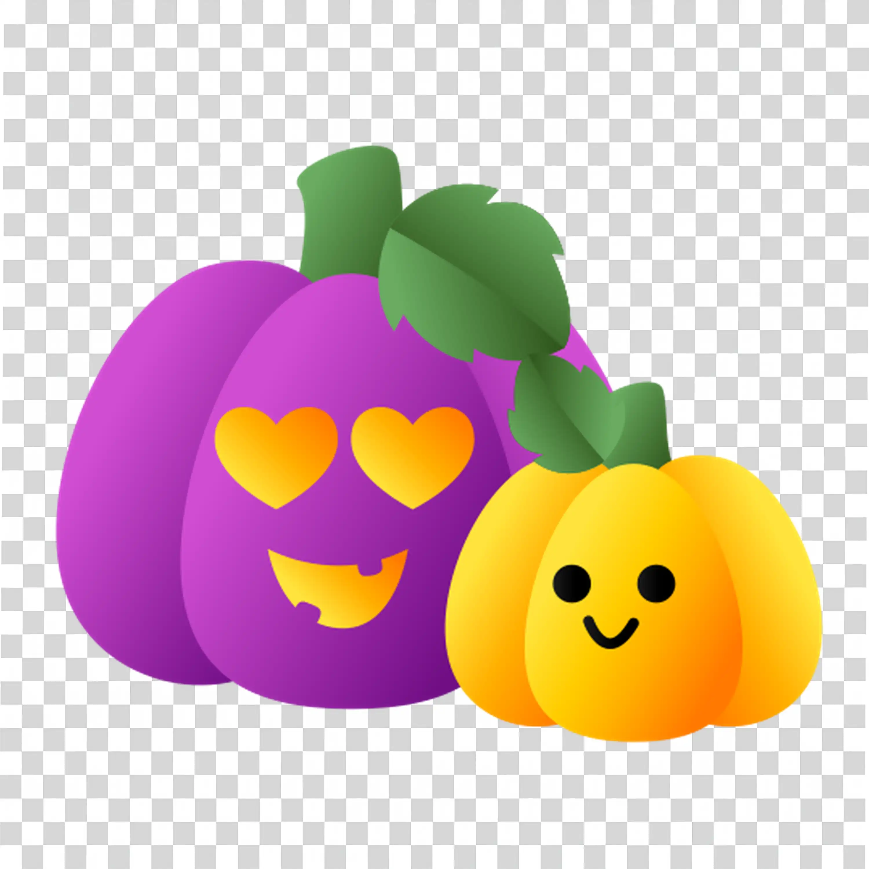 Cute Pumpkin Characters with Ghost Design for Fun Halloween