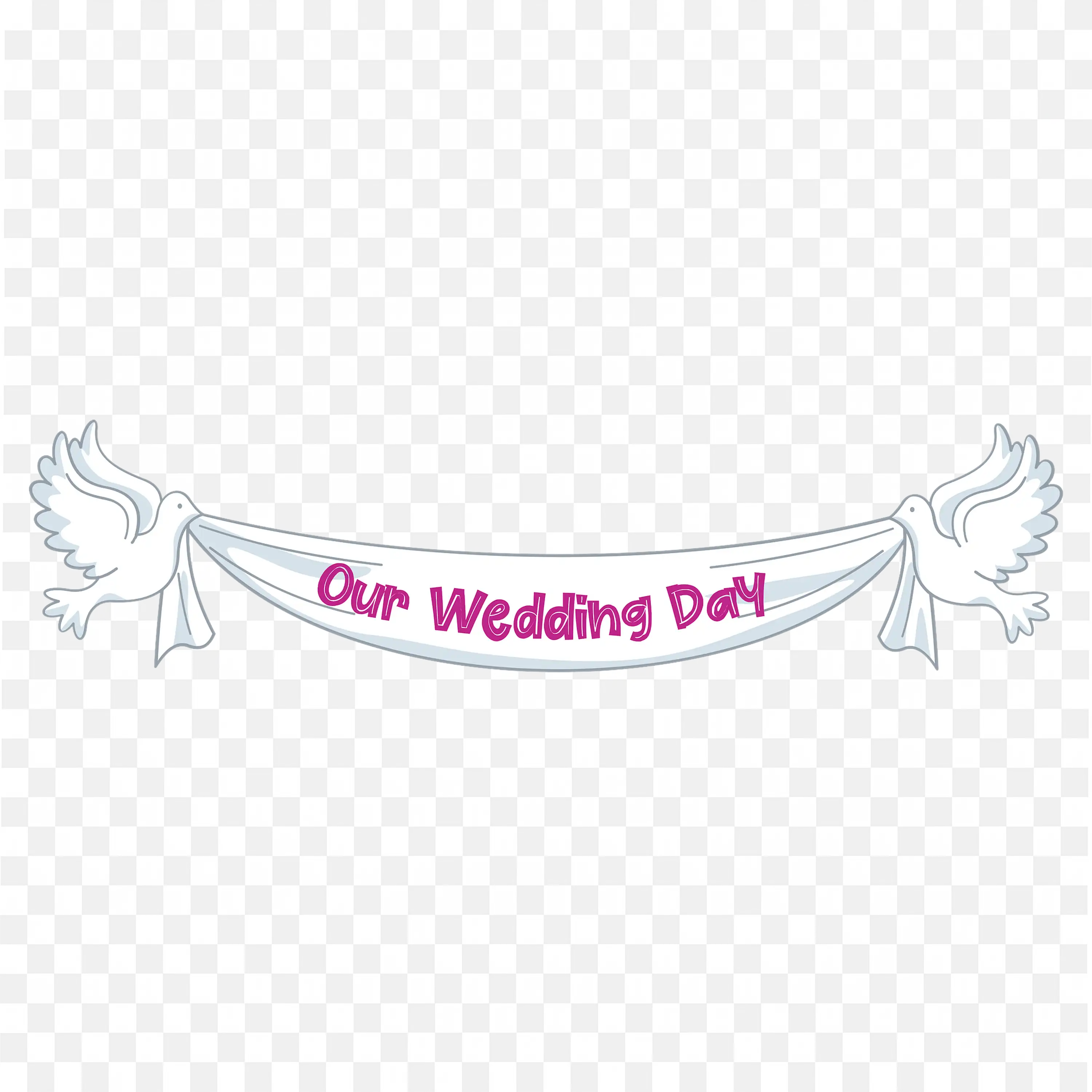 Decorative Wedding Banner with Hearts for Ceremony Decor Use