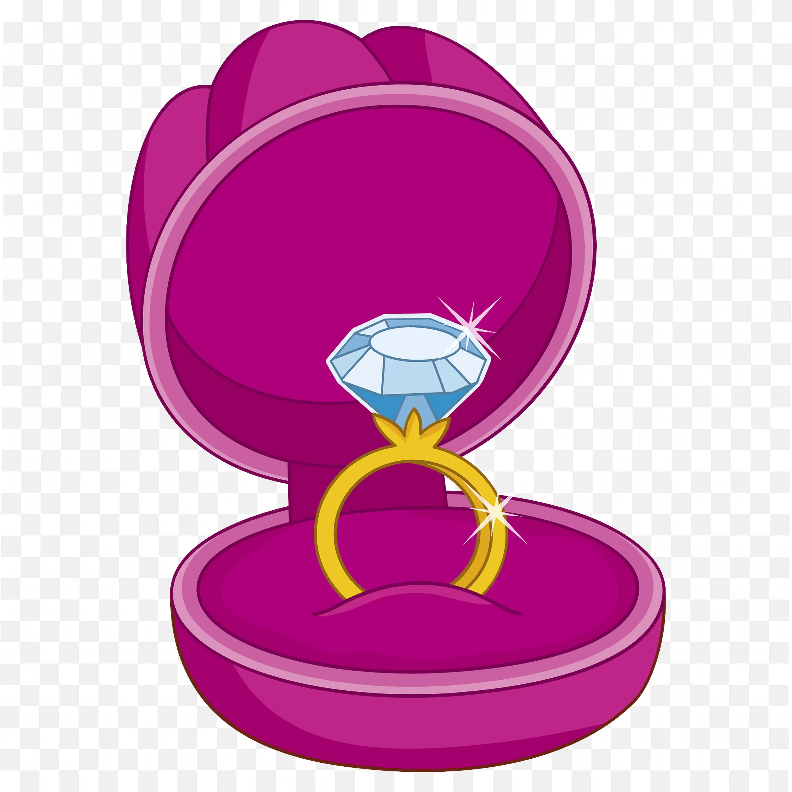 Diamond Ring in Purple Box Elegant Wedding Proposal Design