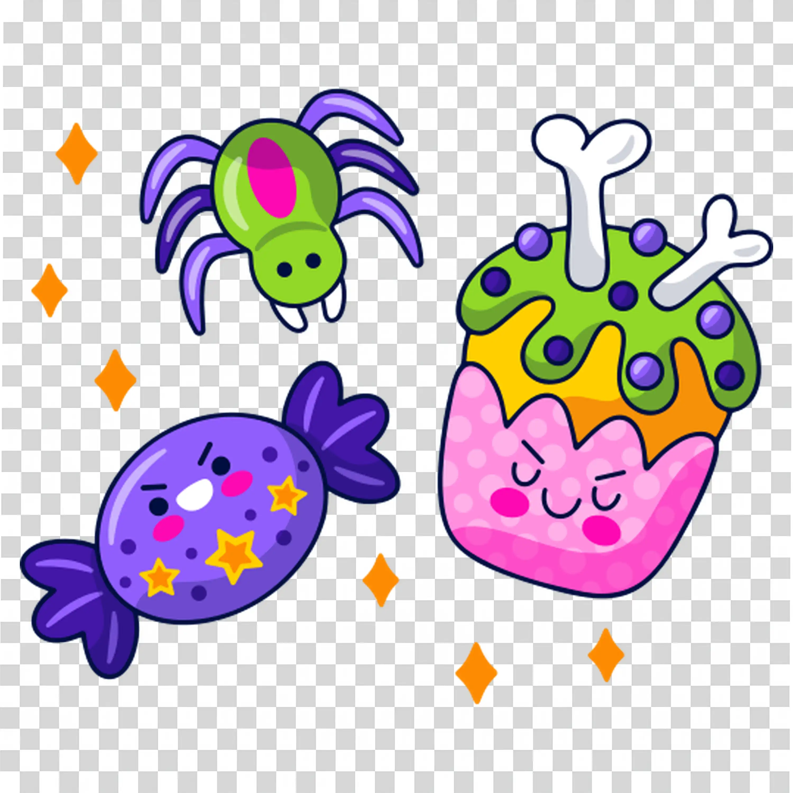 Dripping Slime Candies Witch Theme Halloween Sweet Horror