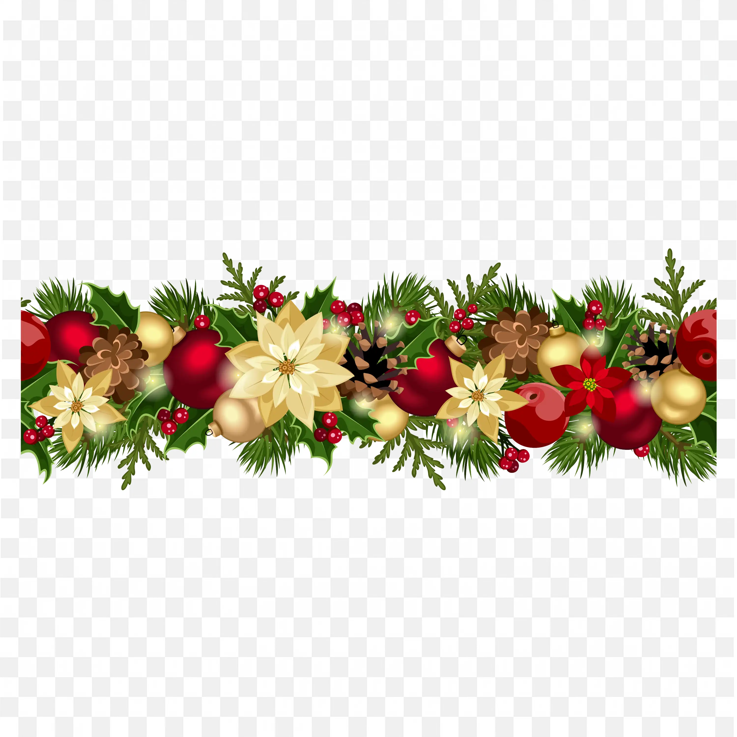Elegant Garland With Cream And Red Floral Design Look