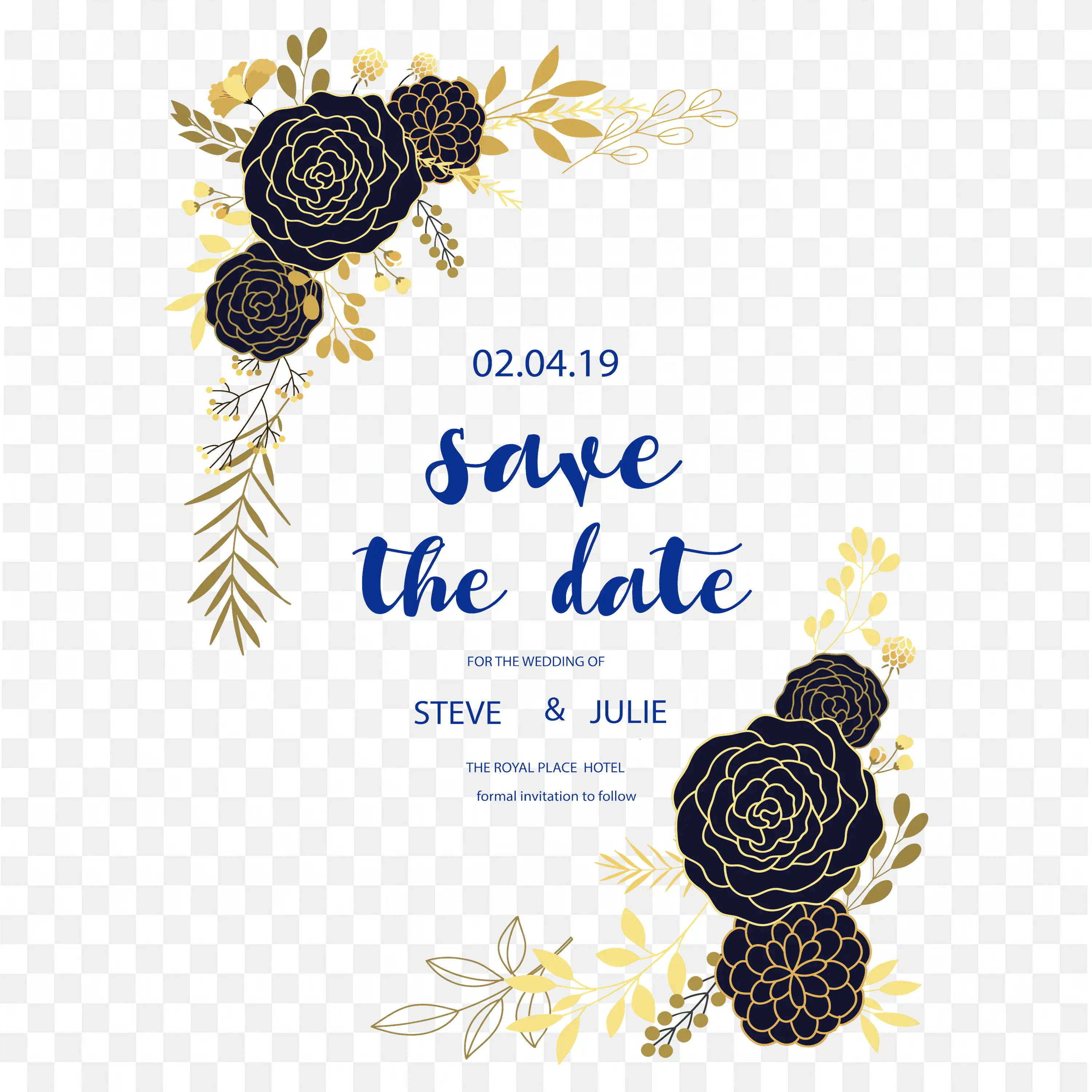 Elegant Gold and Black Wedding Card Luxury Invitation Design