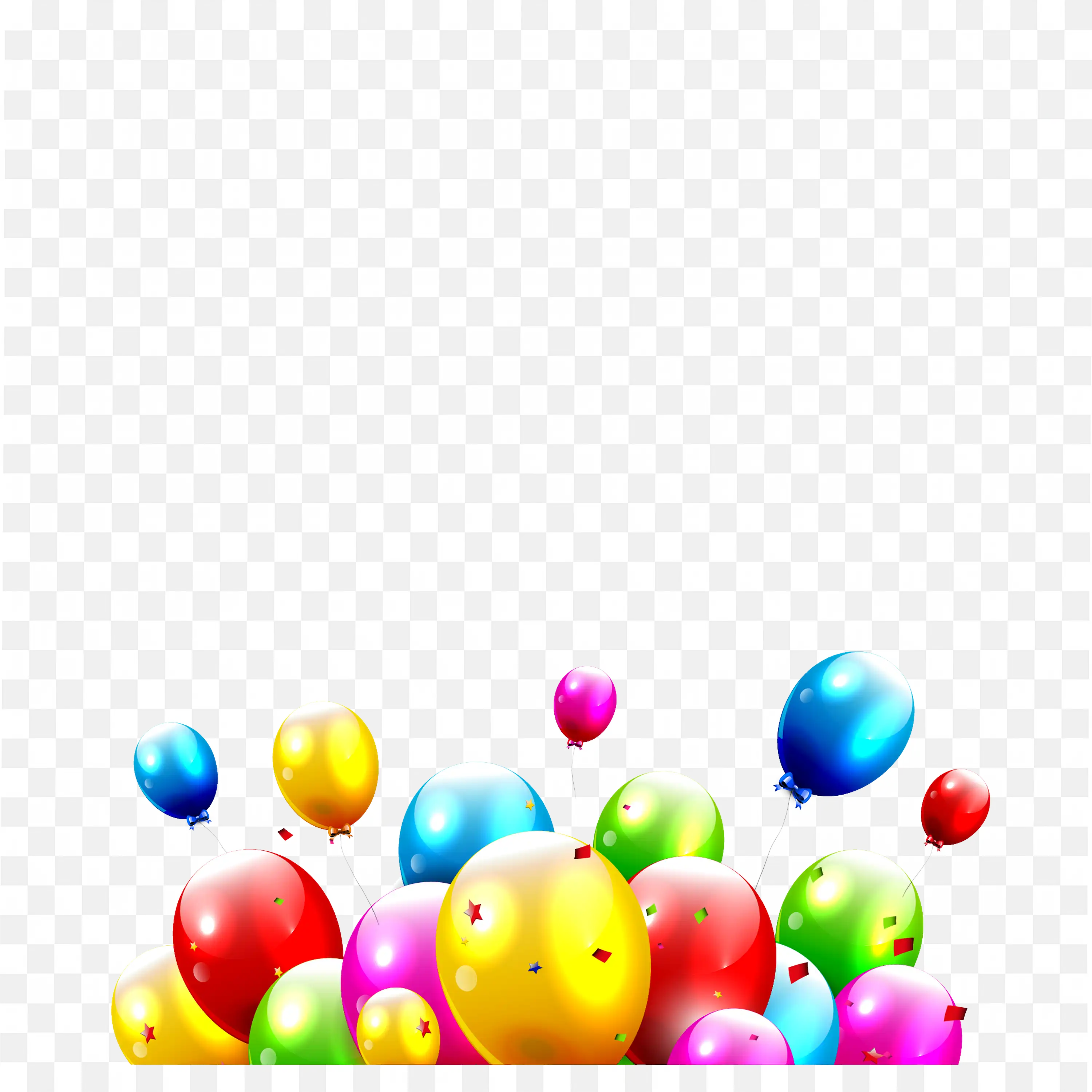 Floating Balloons PNG Image Colorful Festive Celebration Art