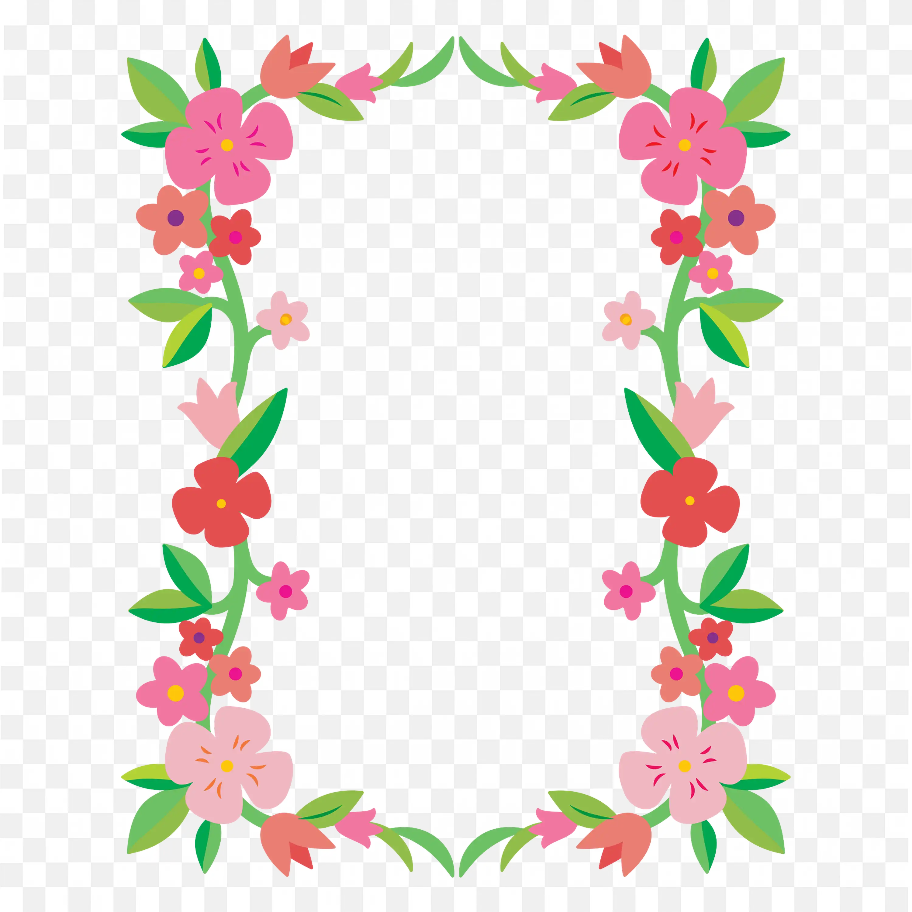 Floral Border Free Vector Clipart Decorative Frame Art