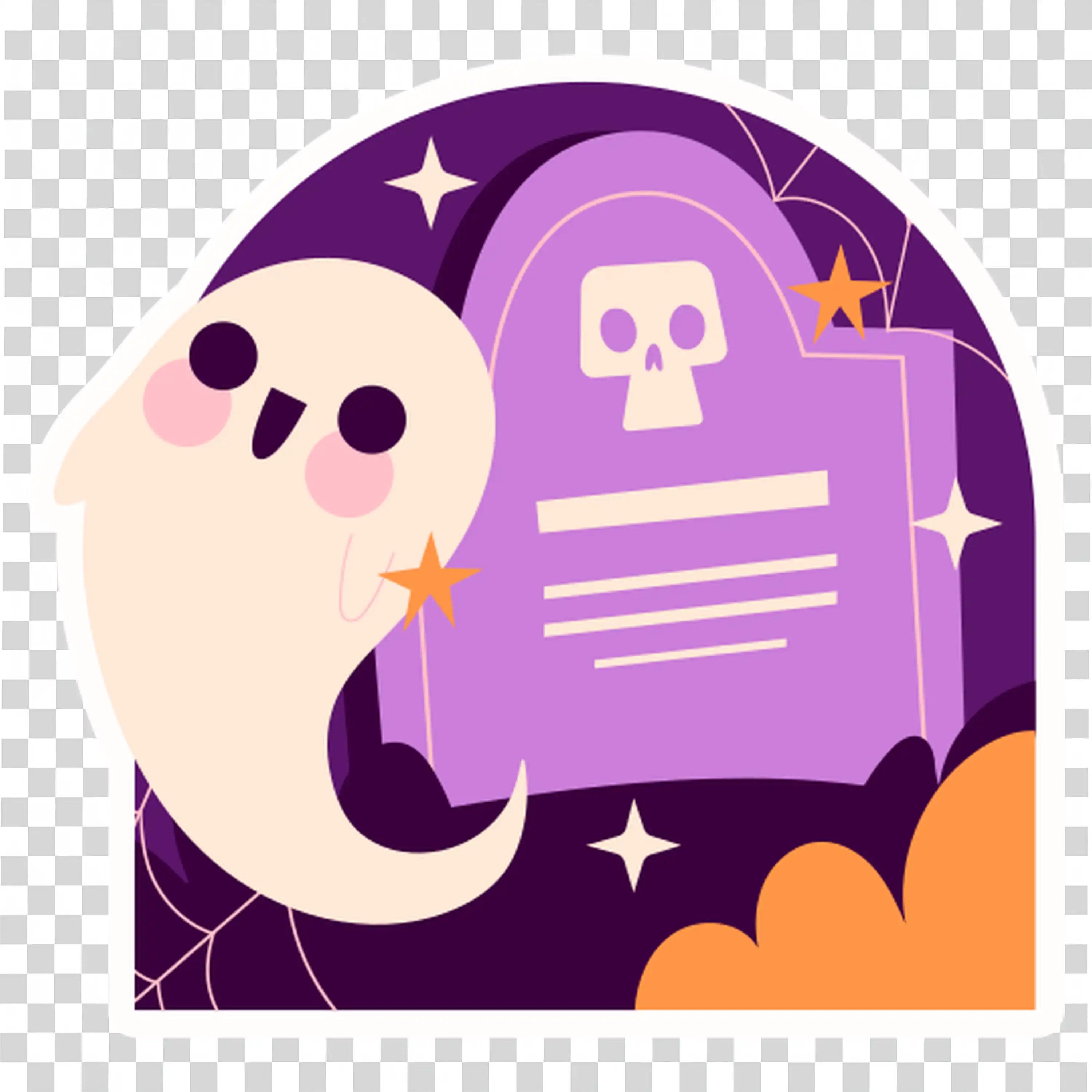Friendly Ghost with Halloween Vibes Free PNG Image Download