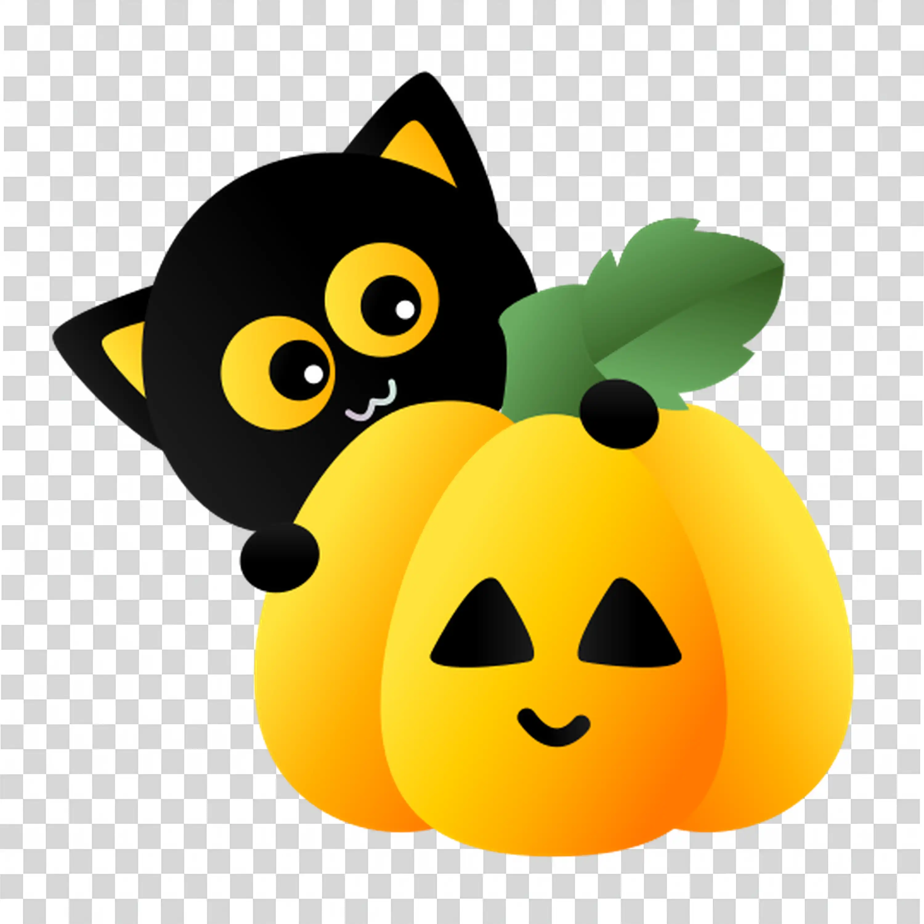 Friendly Pumpkin Character with Cute Face for Halloween Fun
