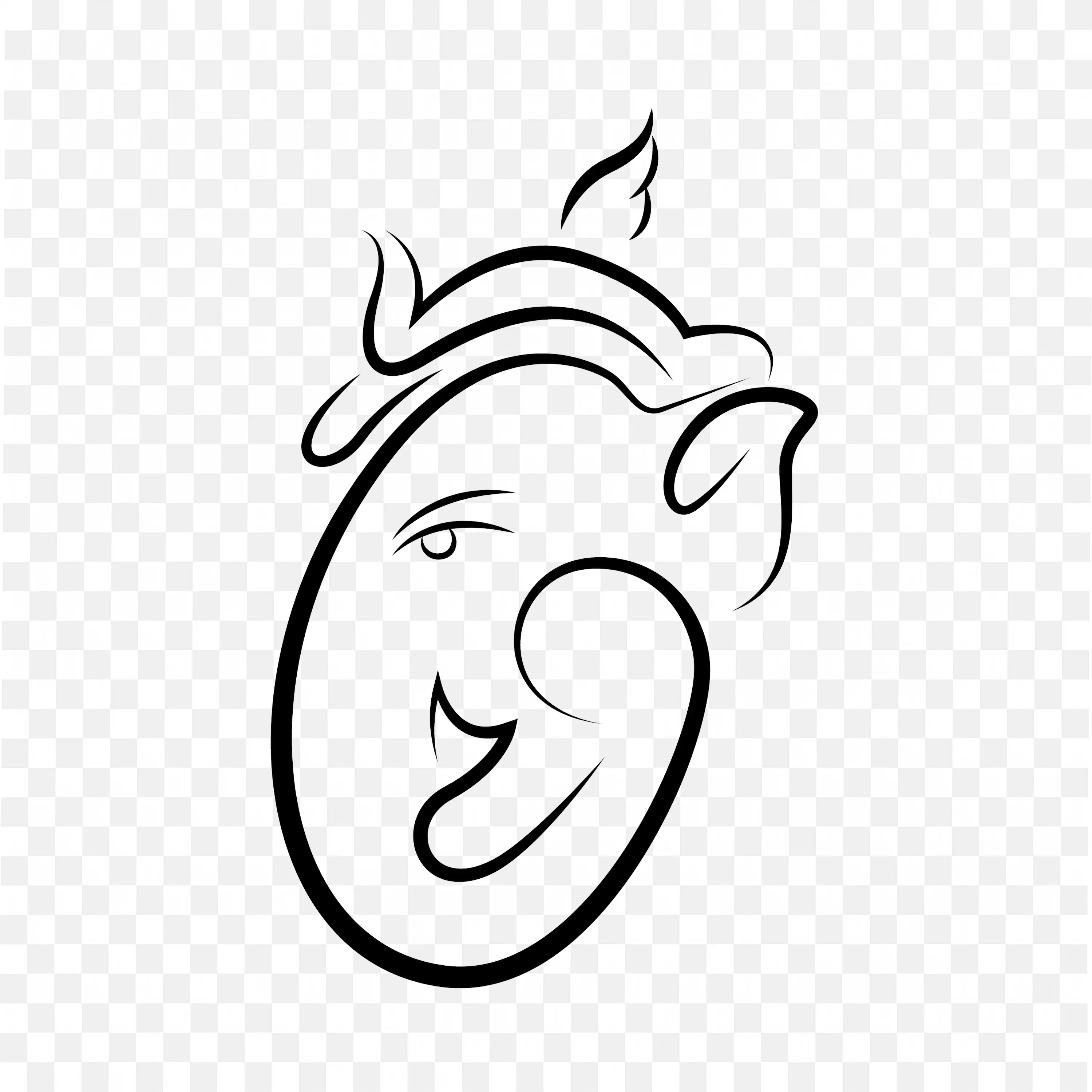 Ganesh Black and White Cliparts Stock Vector Illustrations