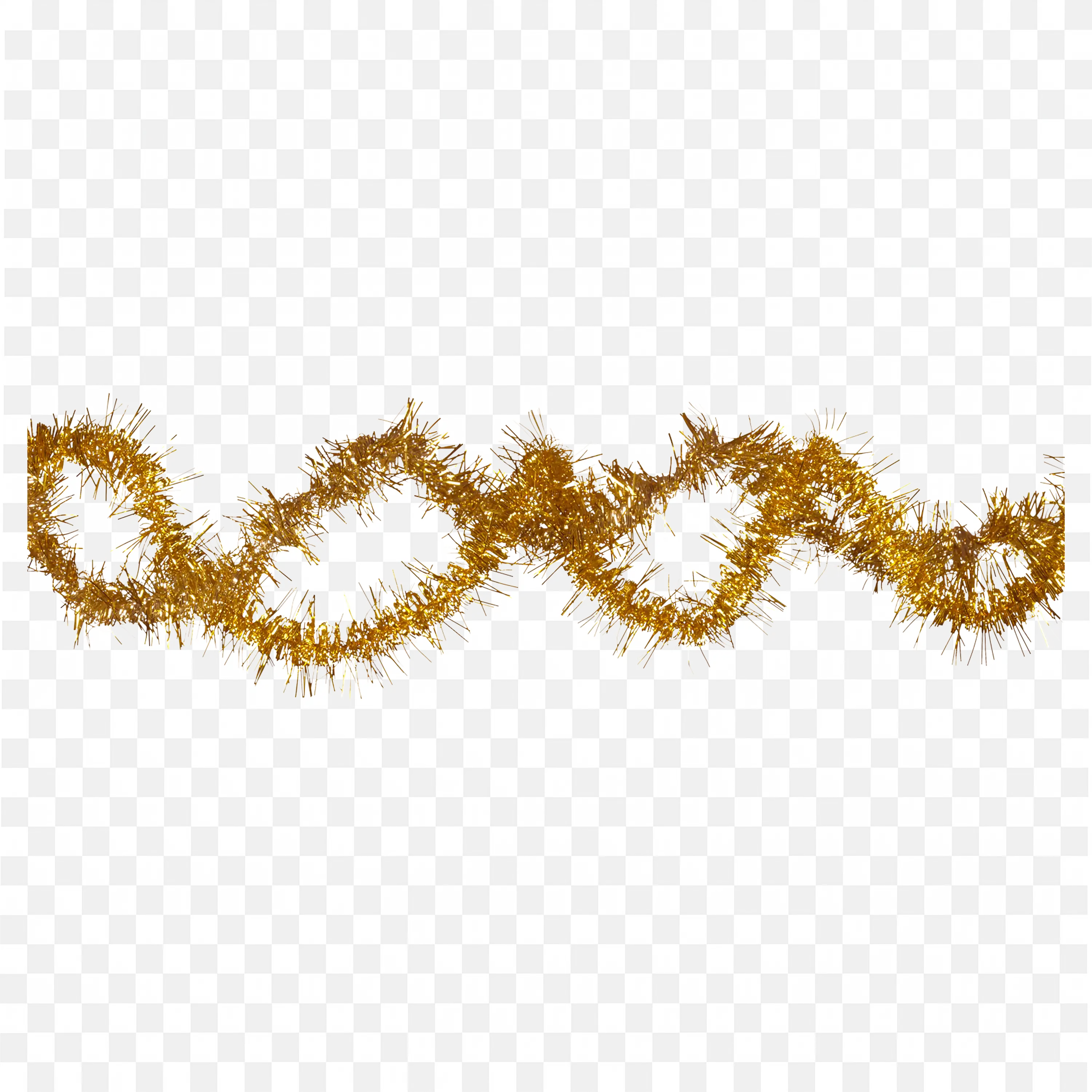 Golden Garland Decoration For Hanging At Christmas Time