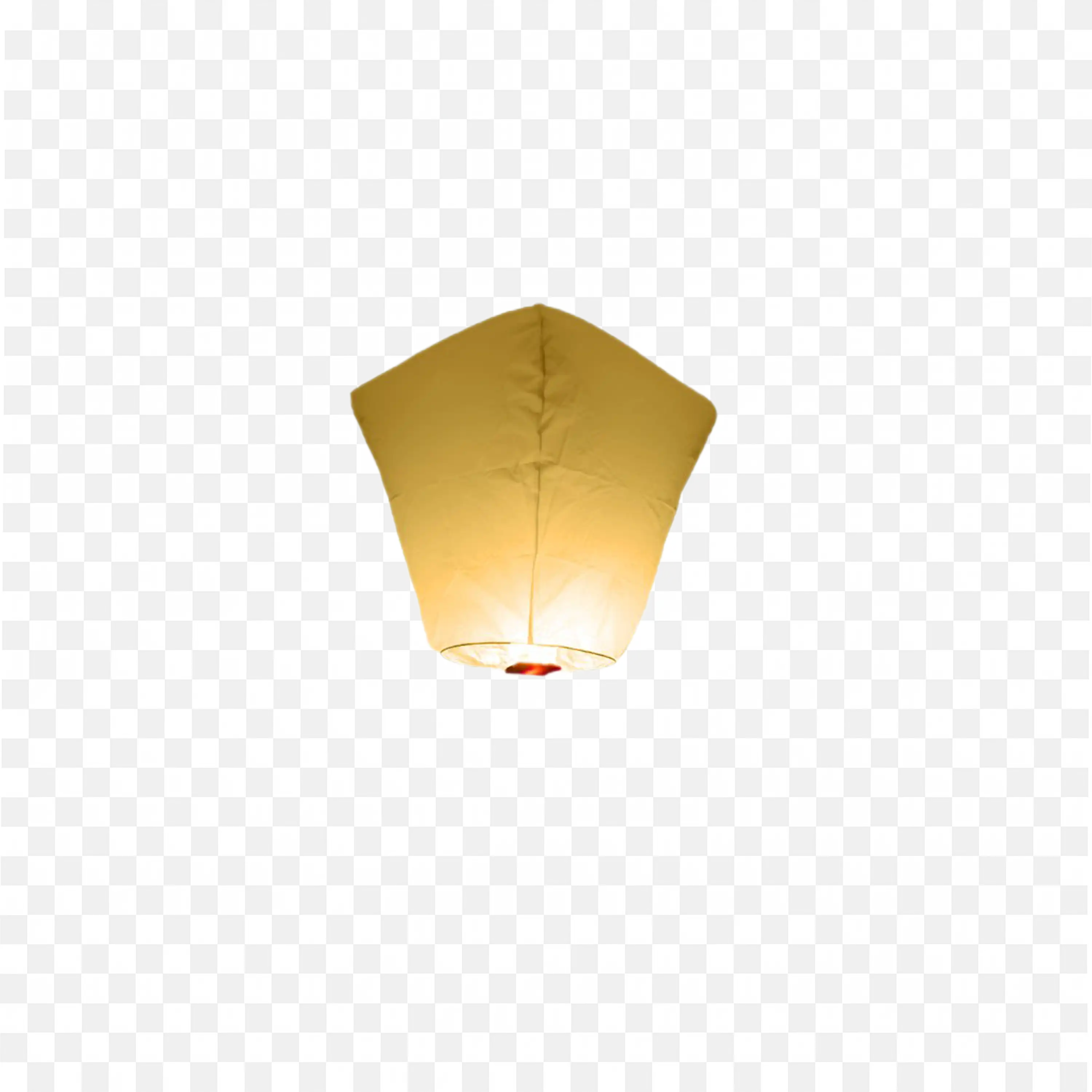 Golden Yellow Lantern Flying High During Night Event PNG