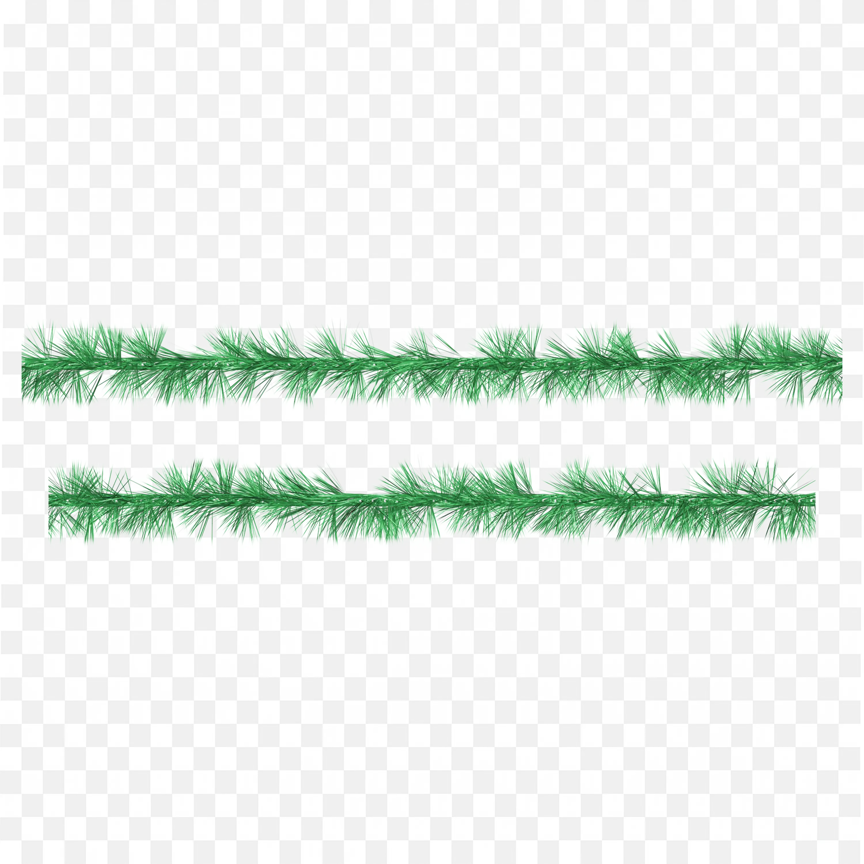 Green Pine Tinsel Line For Christmas Banner Or Edge Use