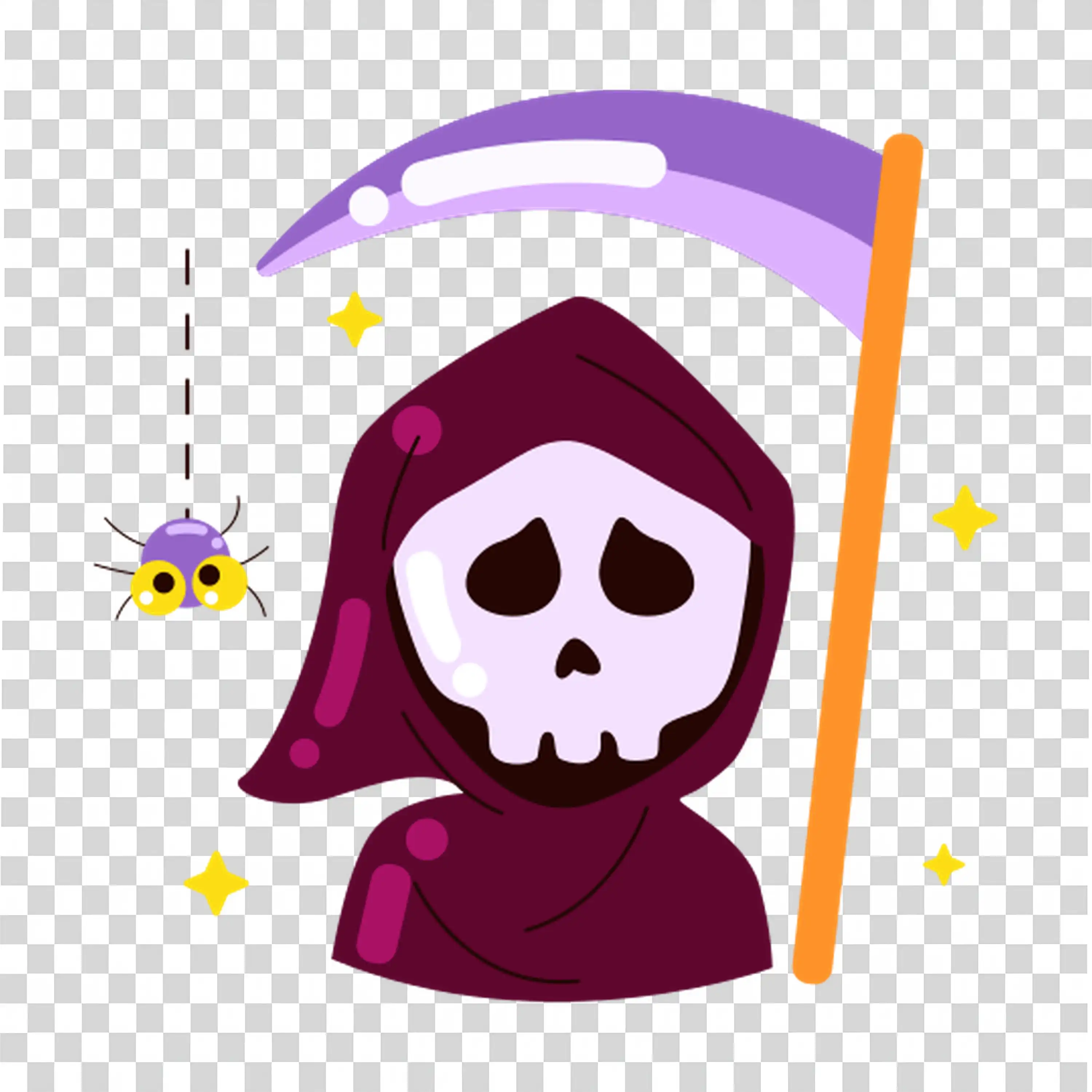 Grim Reaper with a Scythe in a Dark Halloween Setting