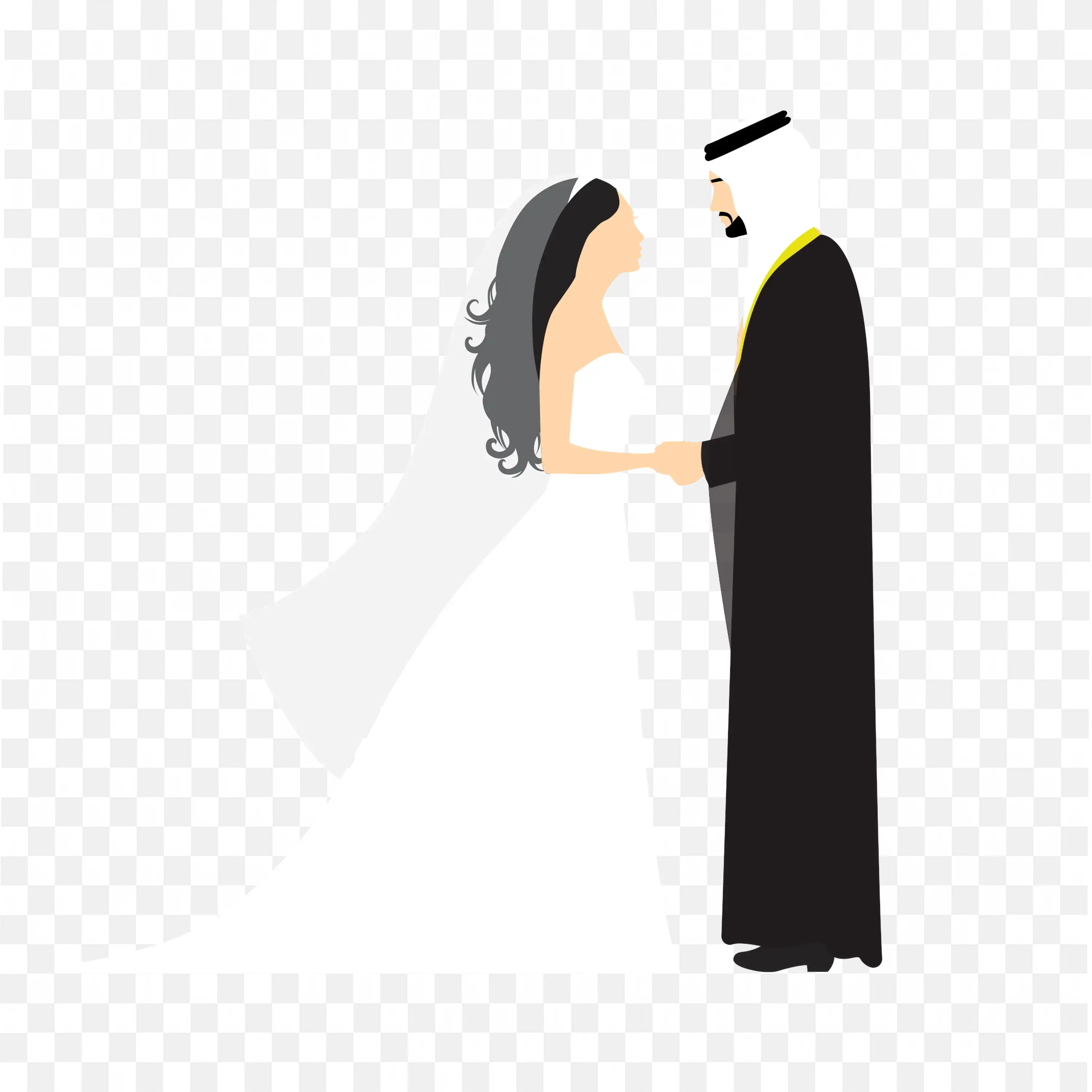 Groom Lifting Bride in Romantic Pose Wedding Ceremony Clip PNG