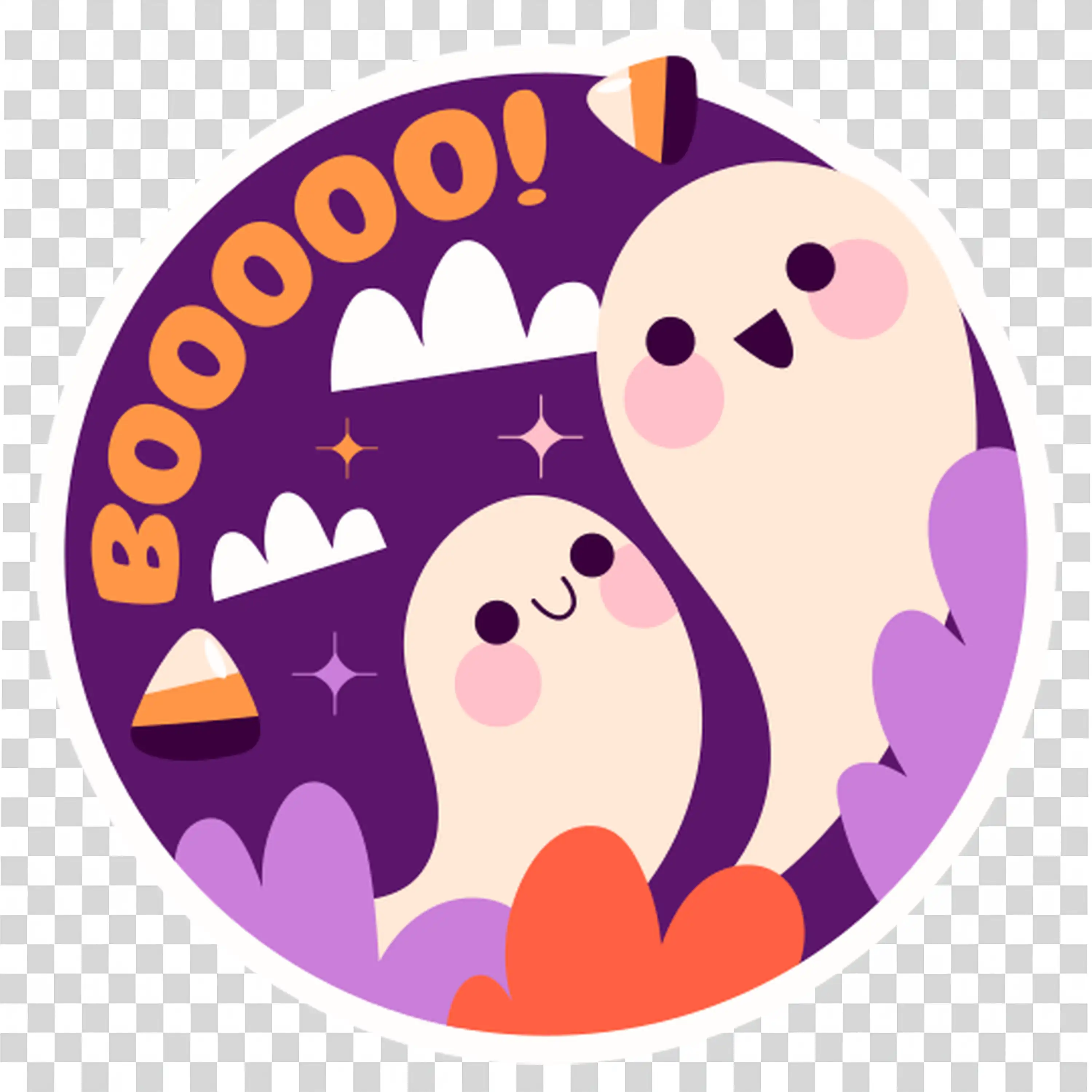 Group Of Ghosts Floating with a Spooky Halloween Vibe