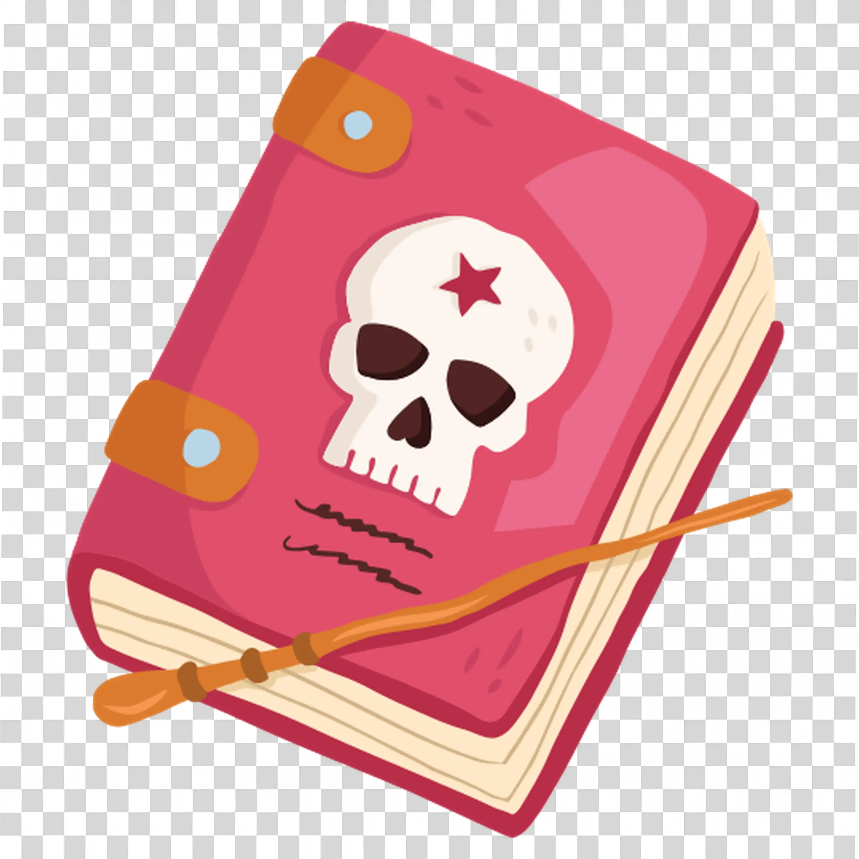 Halloween Book with Witch Spells and Magical Symbols