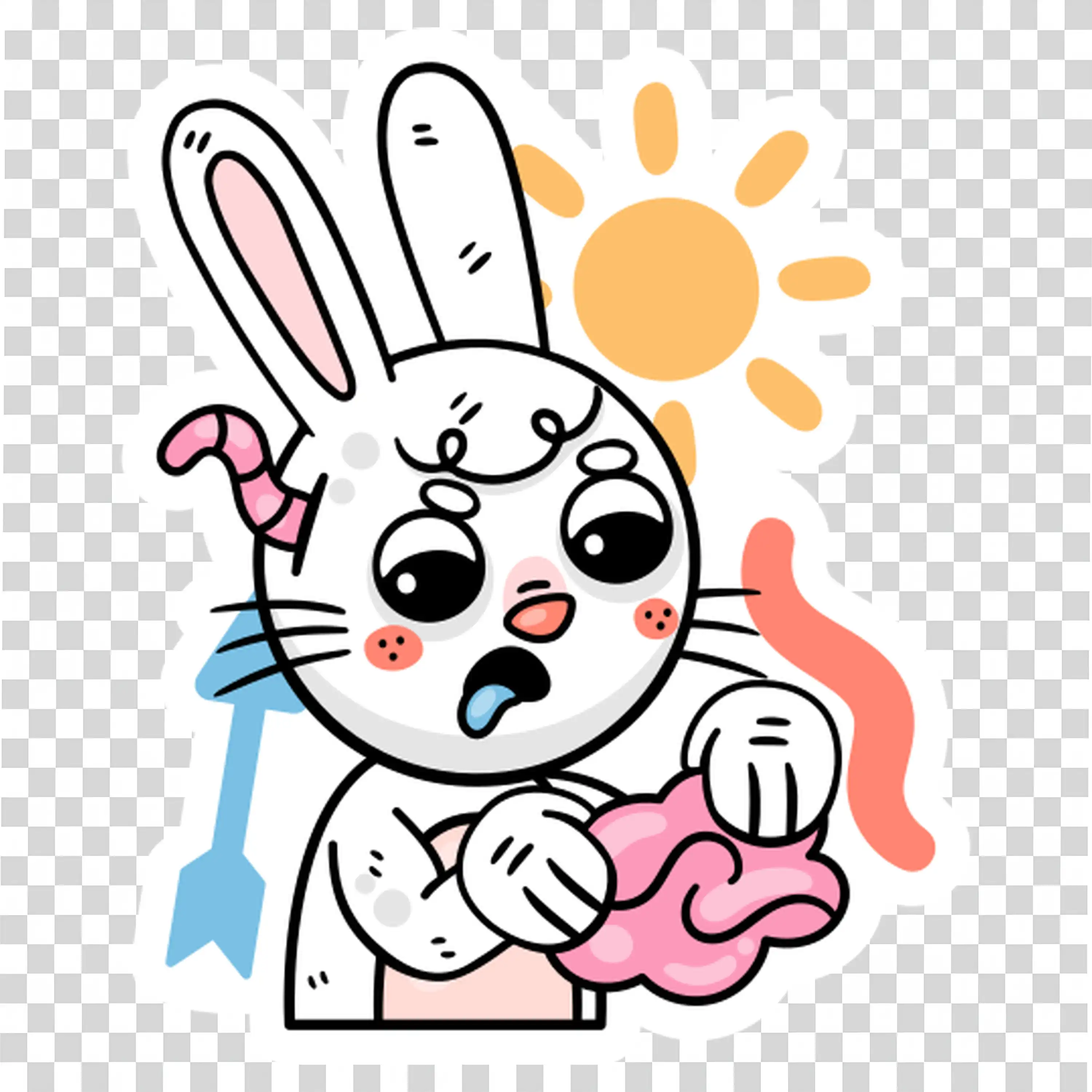 Halloween Bunny Rabbit Cute Costume with Pumpkin Accessories