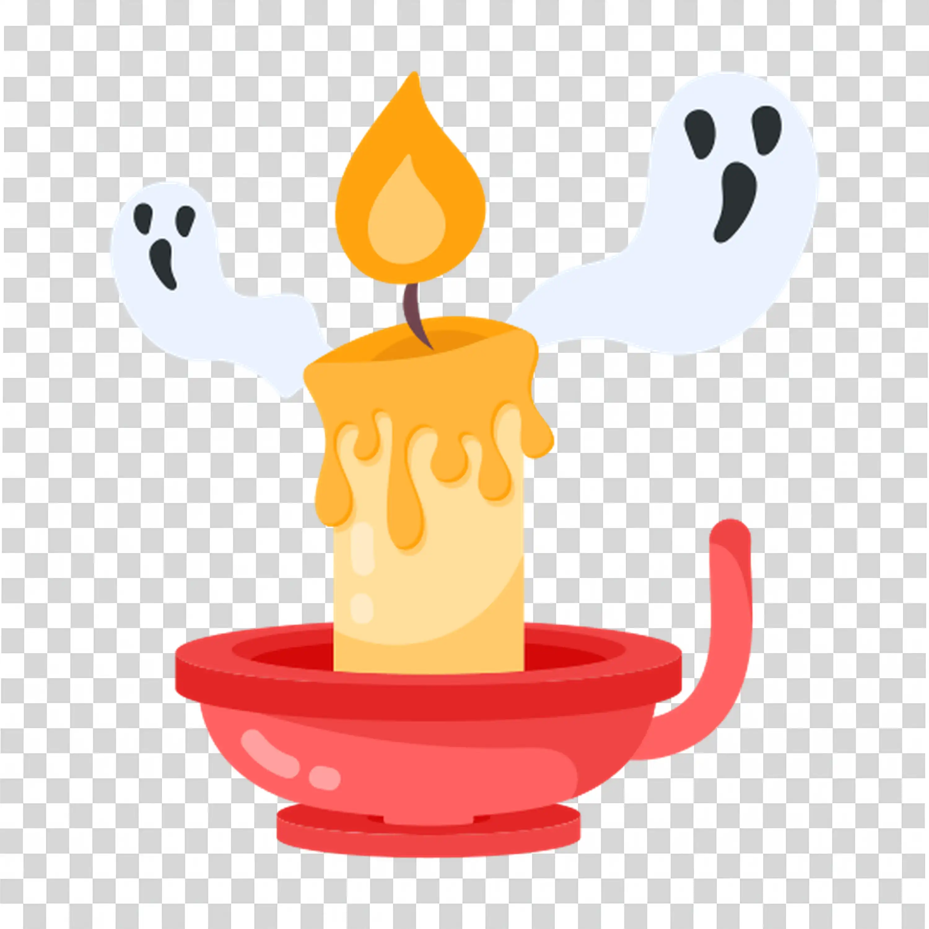 Halloween Candle with Pumpkin for a Spooky Autumn Night