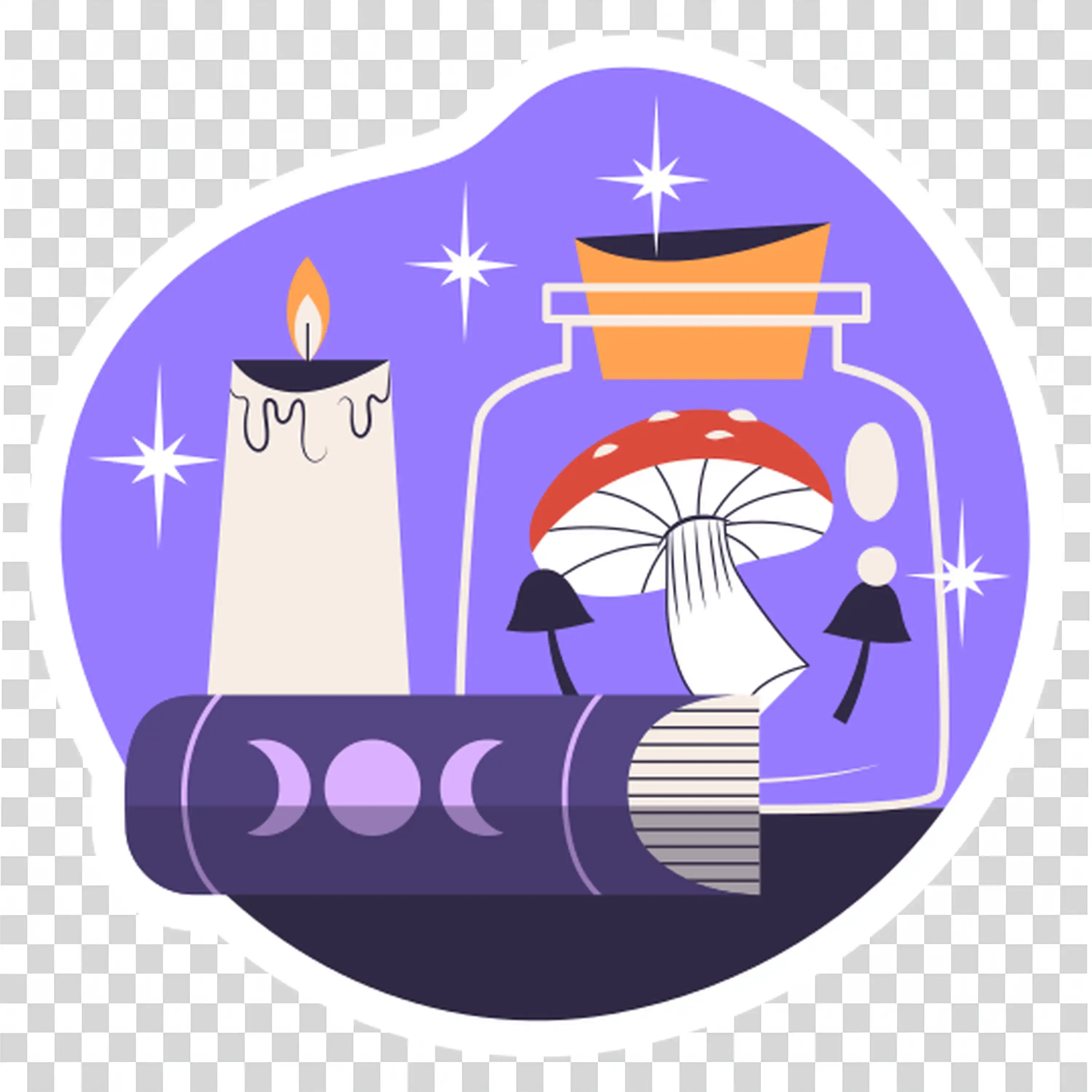 Halloween Night Scene with Cats and Moonlight PNG Download