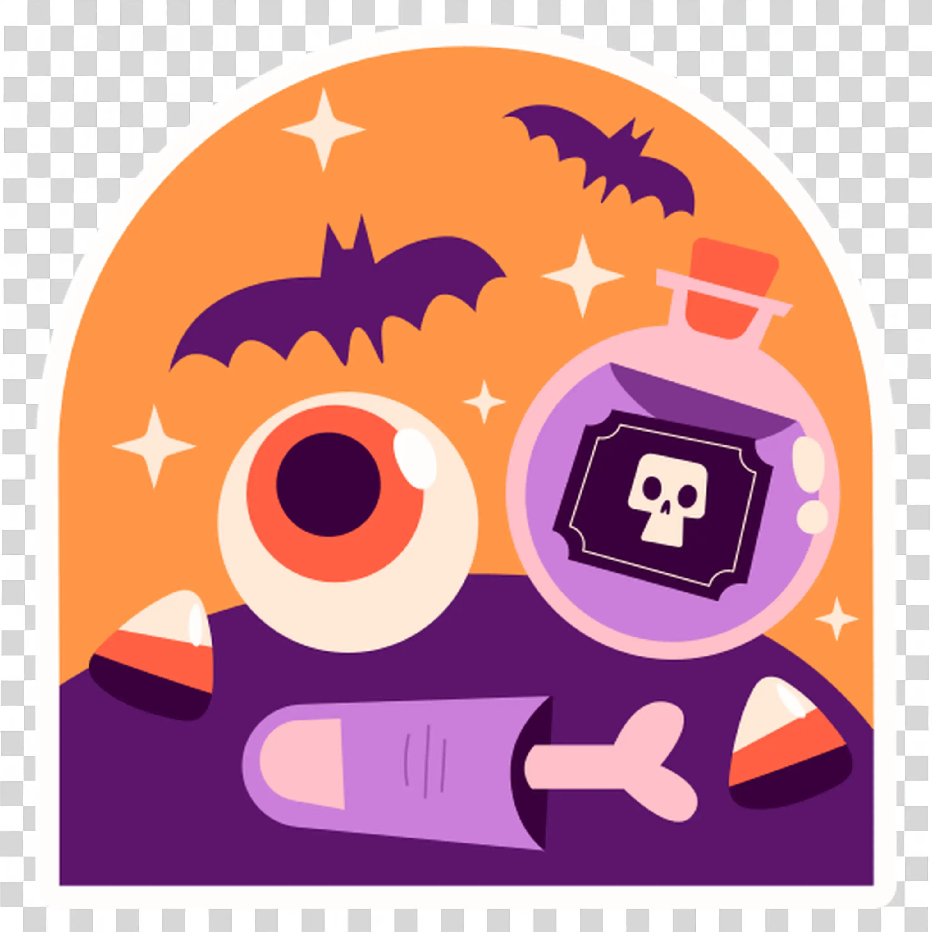 Halloween Owl Character with Eyes and Fun Costume PNG