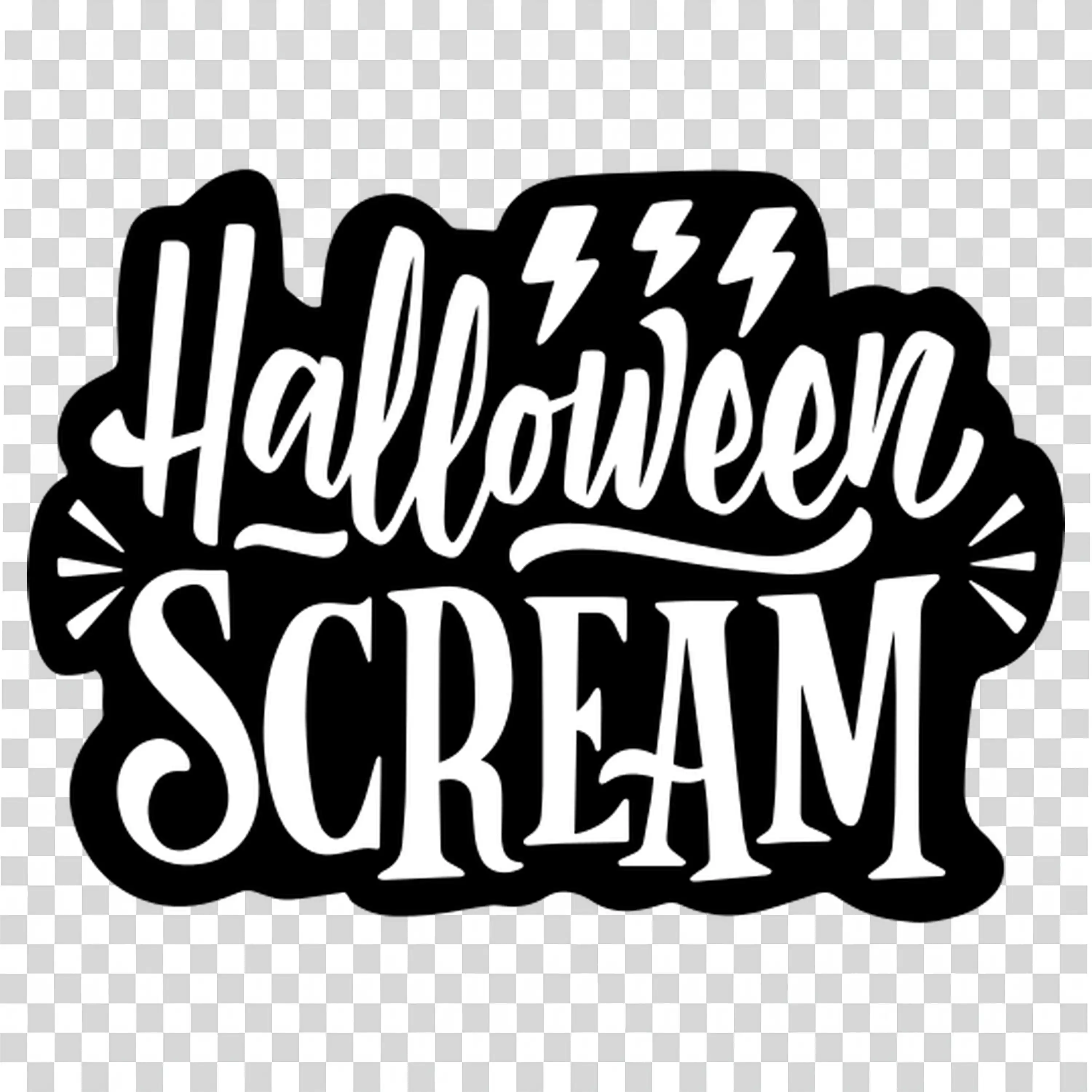 Halloween Scream Phrase Design for Spooky Celebration