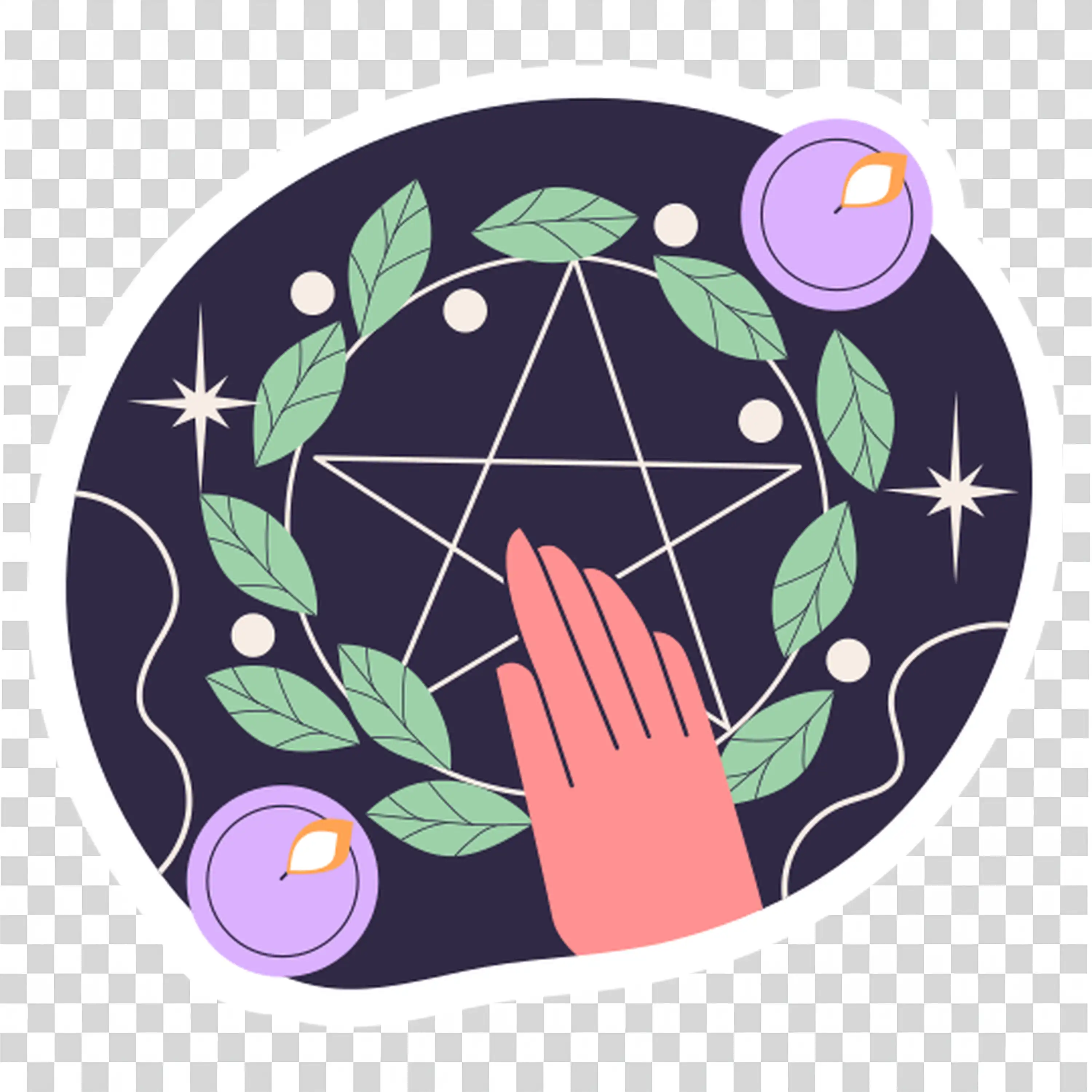 Halloween Spider Web with a Skull and Fingers Reaching In