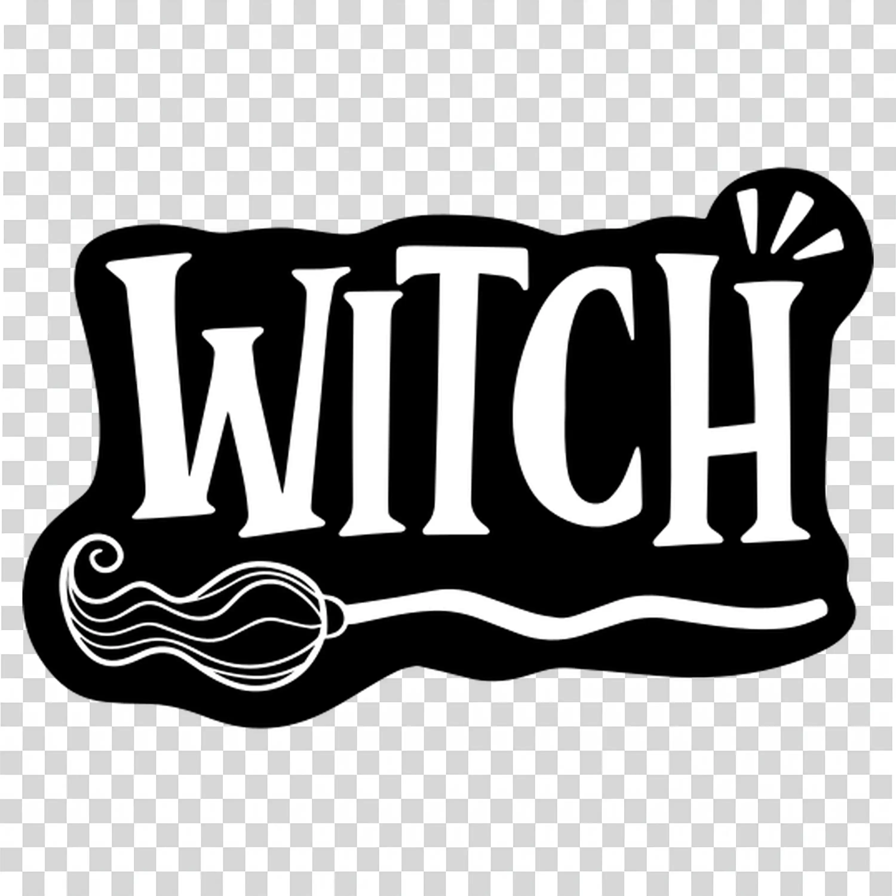 Halloween Witch Text with Fun Bold Letters and Spooky Style