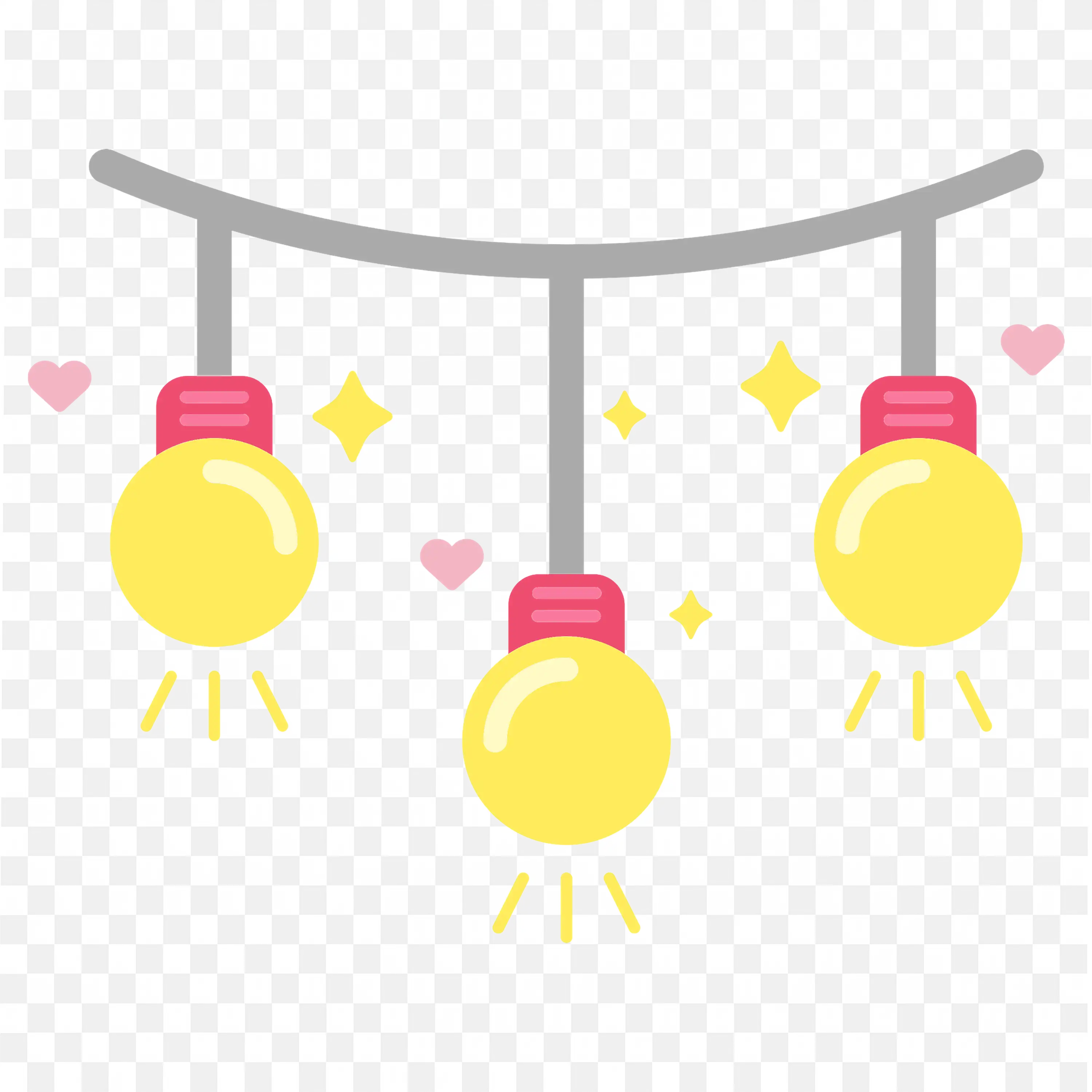 Hanging Lights and Banner Garland for Wedding or Party Use