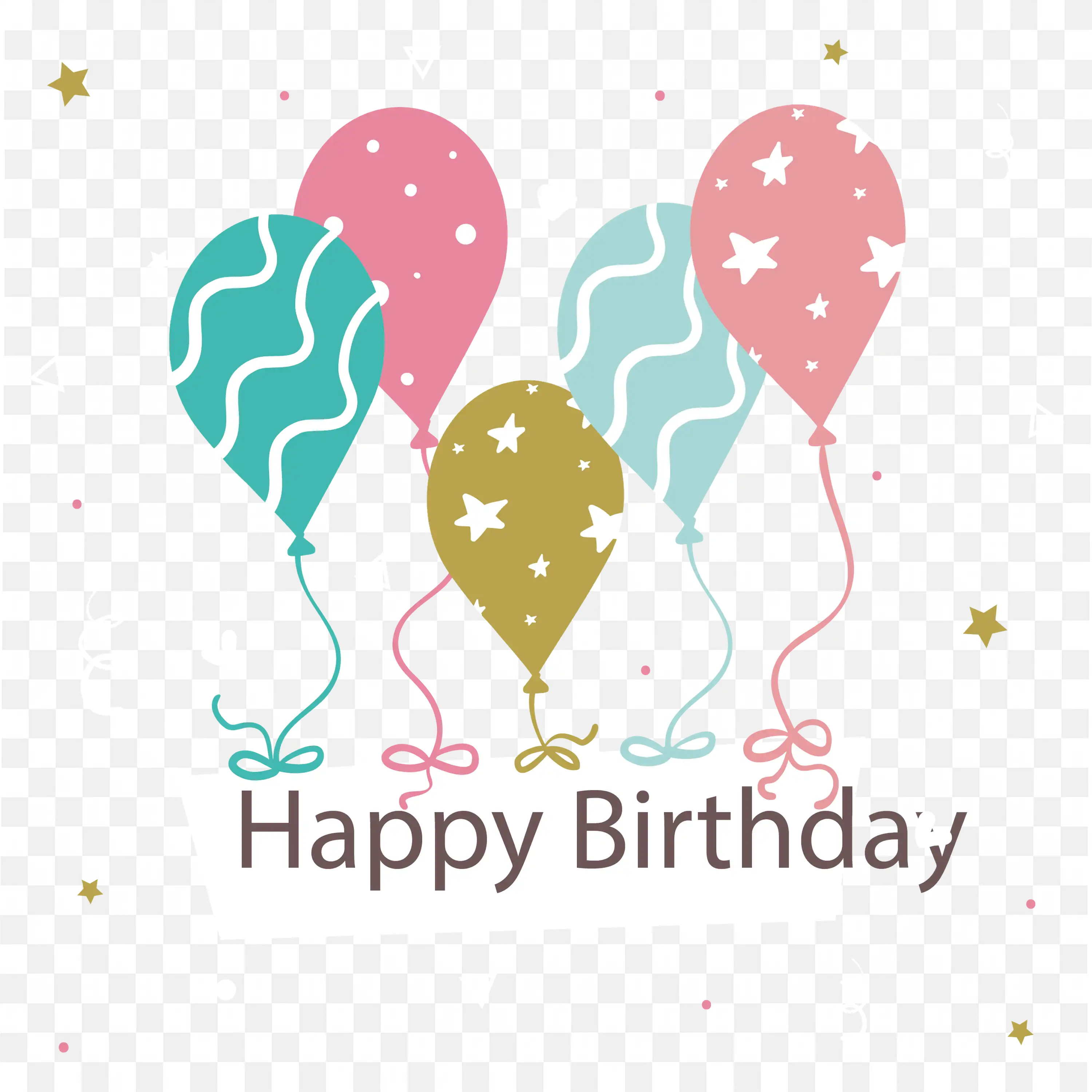 Happy Birthday Wish Balloons Images Colorful Party Art