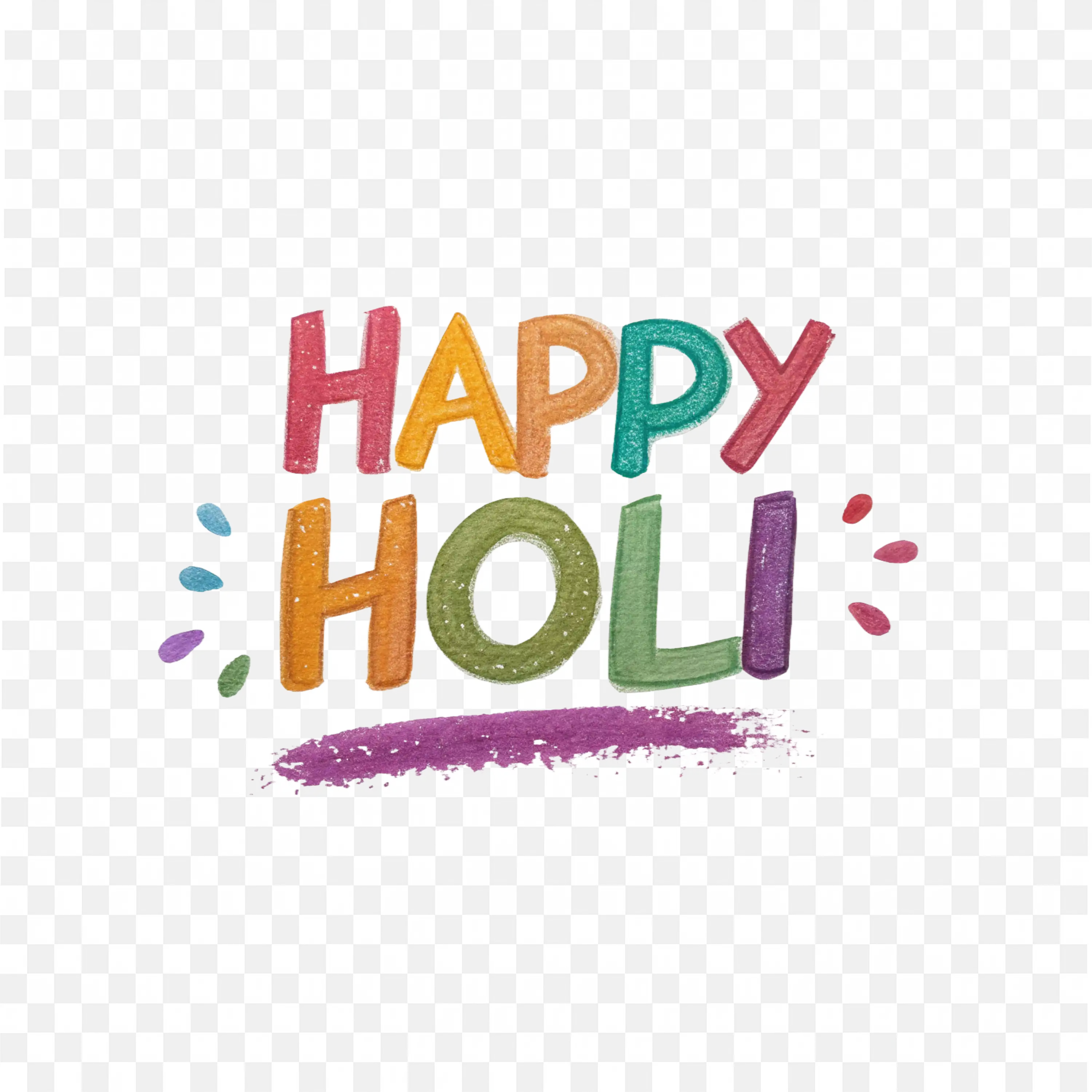 Happy Holi Lettering Theme Free Vector Design Art