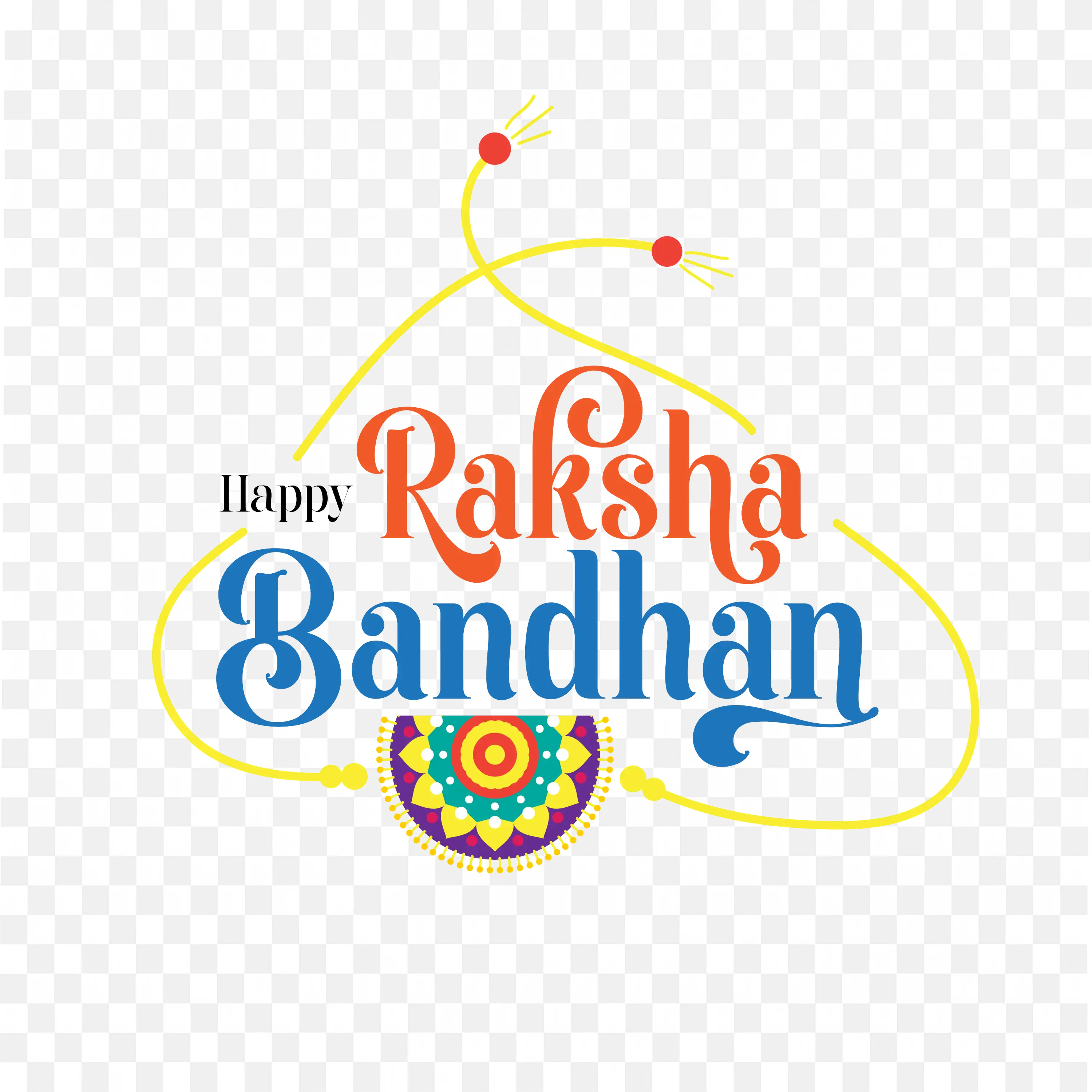 Happy Raksha Bandhan Multicolor Vector Design Illustration