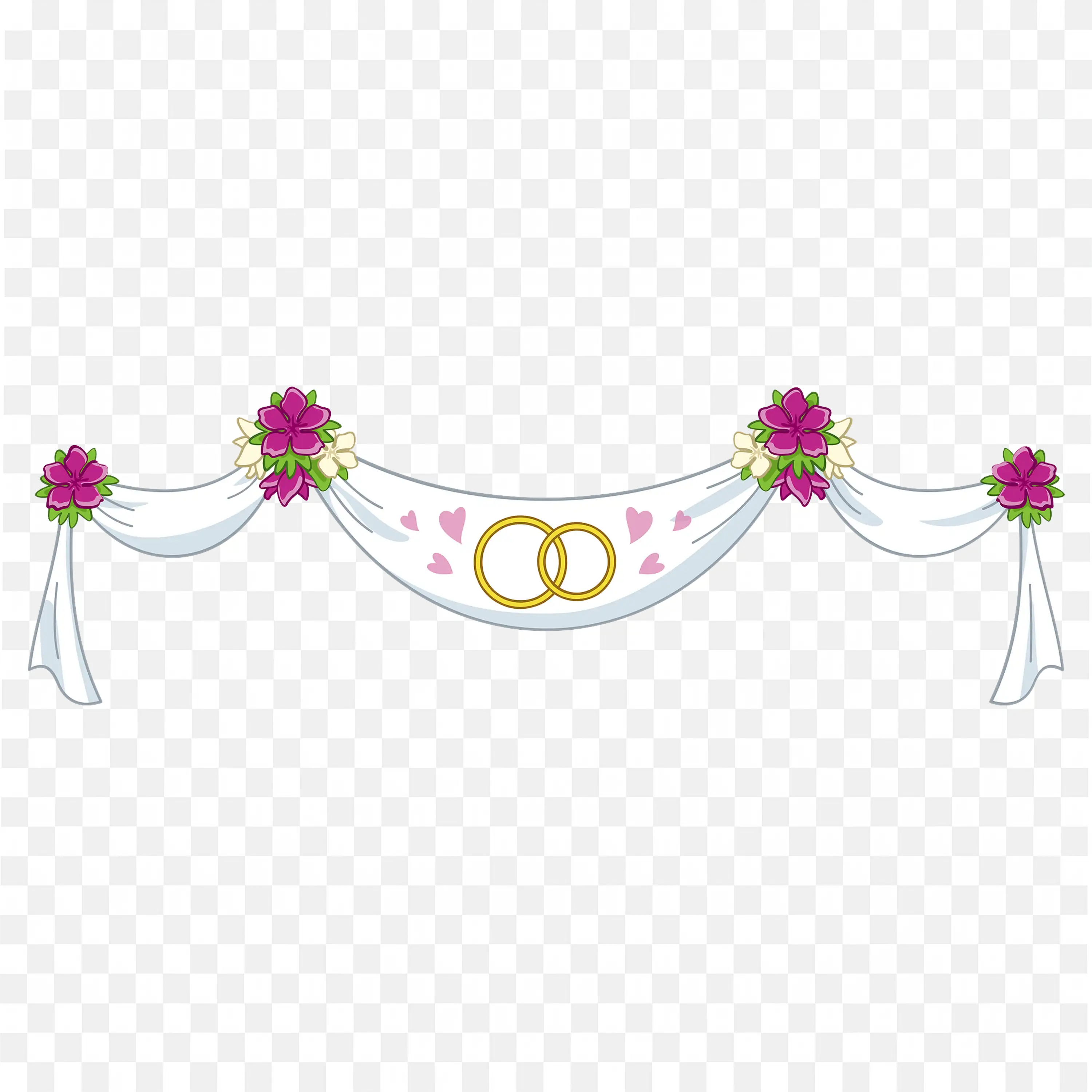 Heart Garland Wedding Banner for Romantic Event Decor Art