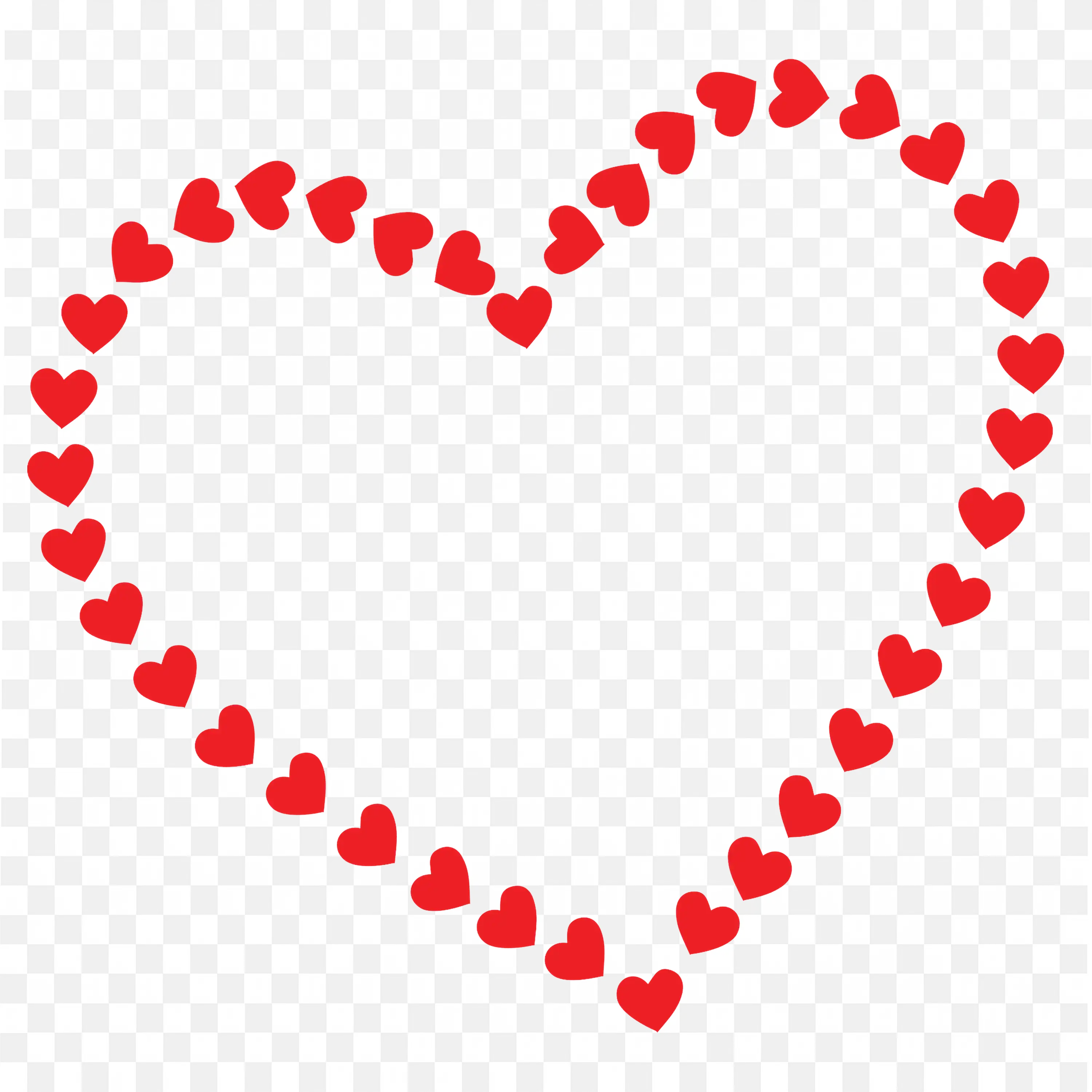 Heart Shape Made of Red Petals for Love and Romance Theme