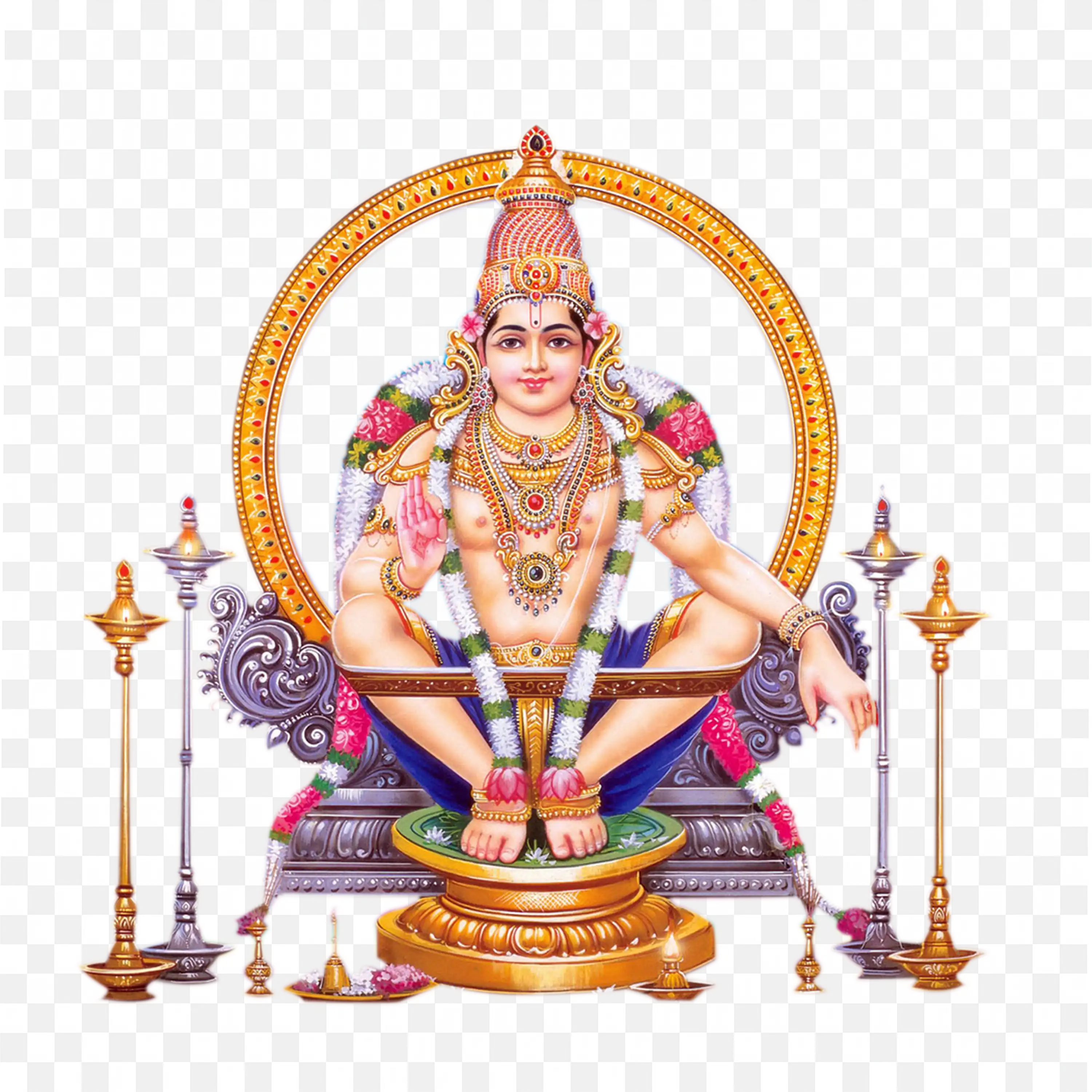 Hindu God Ayyappa PNG Swamiye Saranam Images