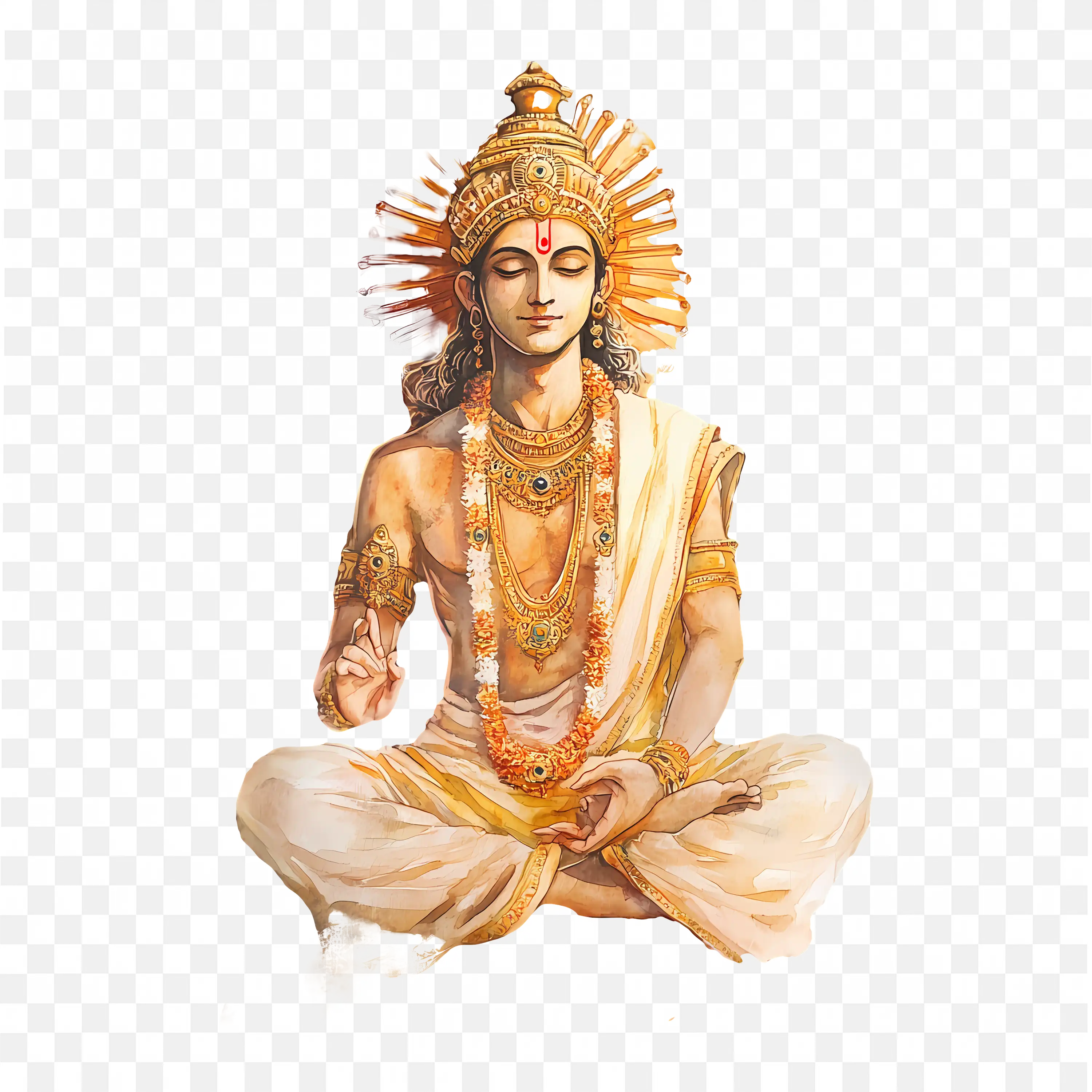 Hindu Sun God Meditation Pose Free Download PNG