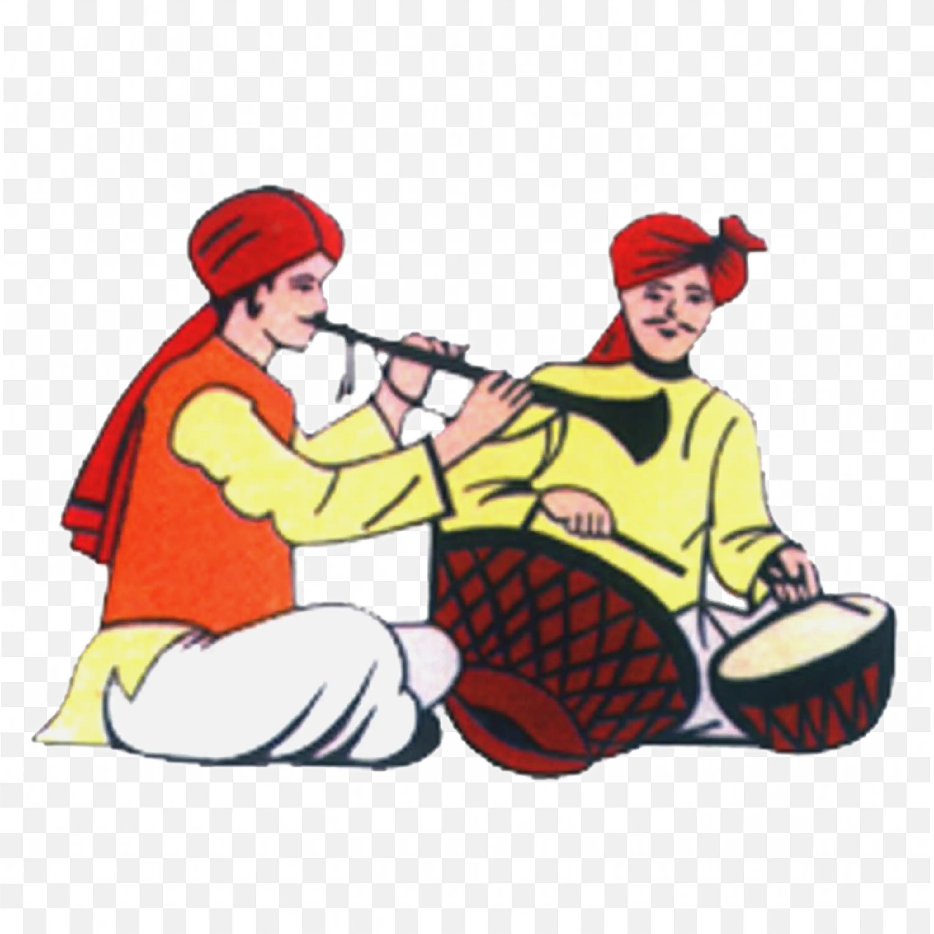 Indian Bride Groom Traditional Wedding Ritual Illustration