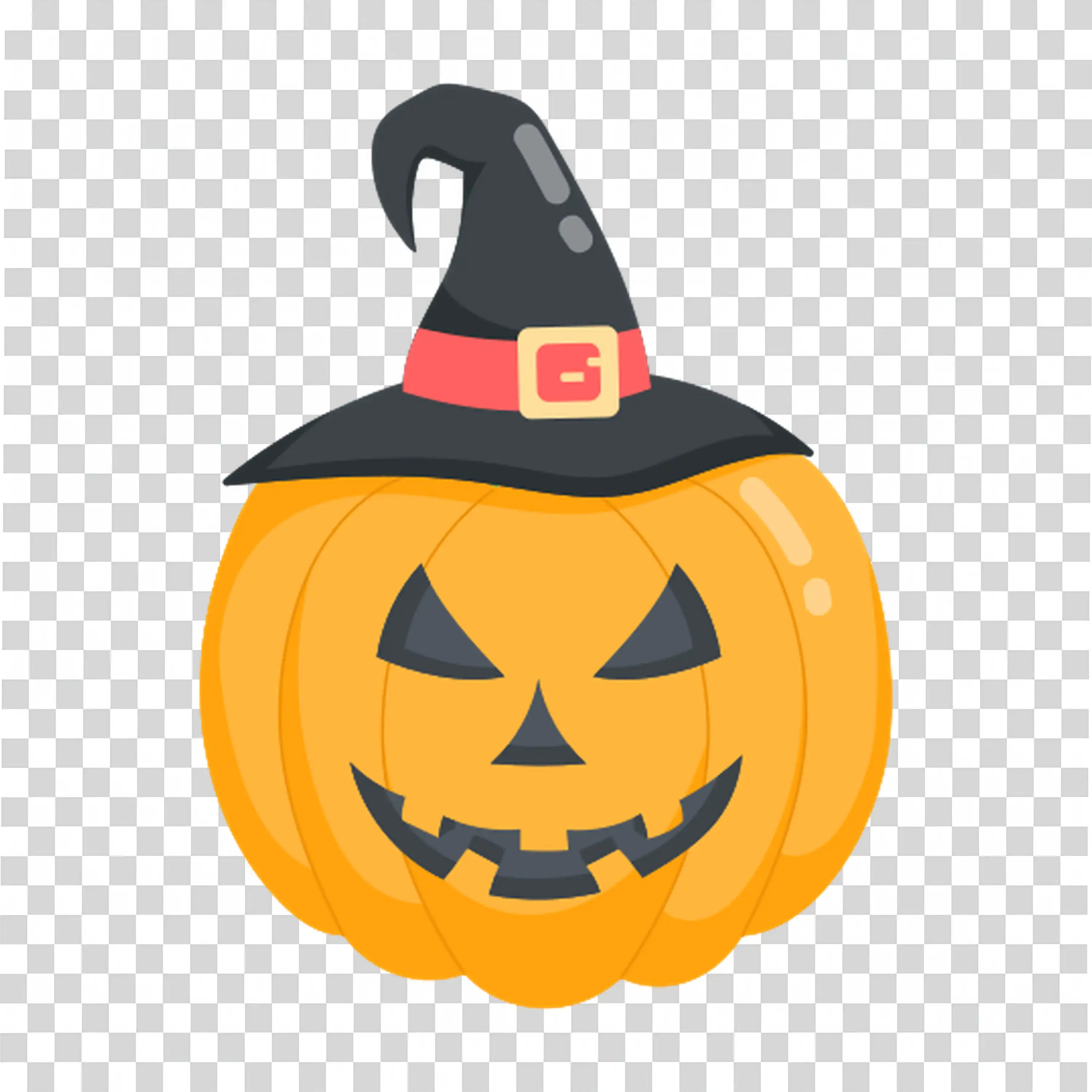 Jack O Lantern with a Smiling Face Glowing On Halloween