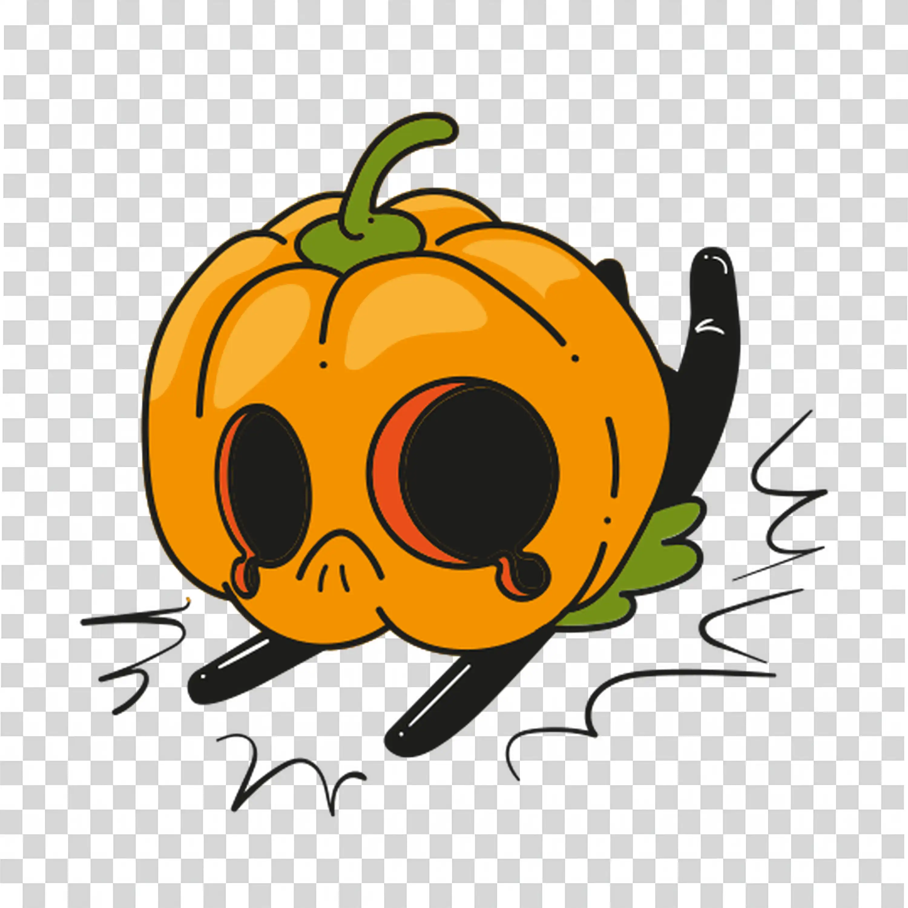 Jack O Lantern with Pumpkin and Spooky Halloween Mood