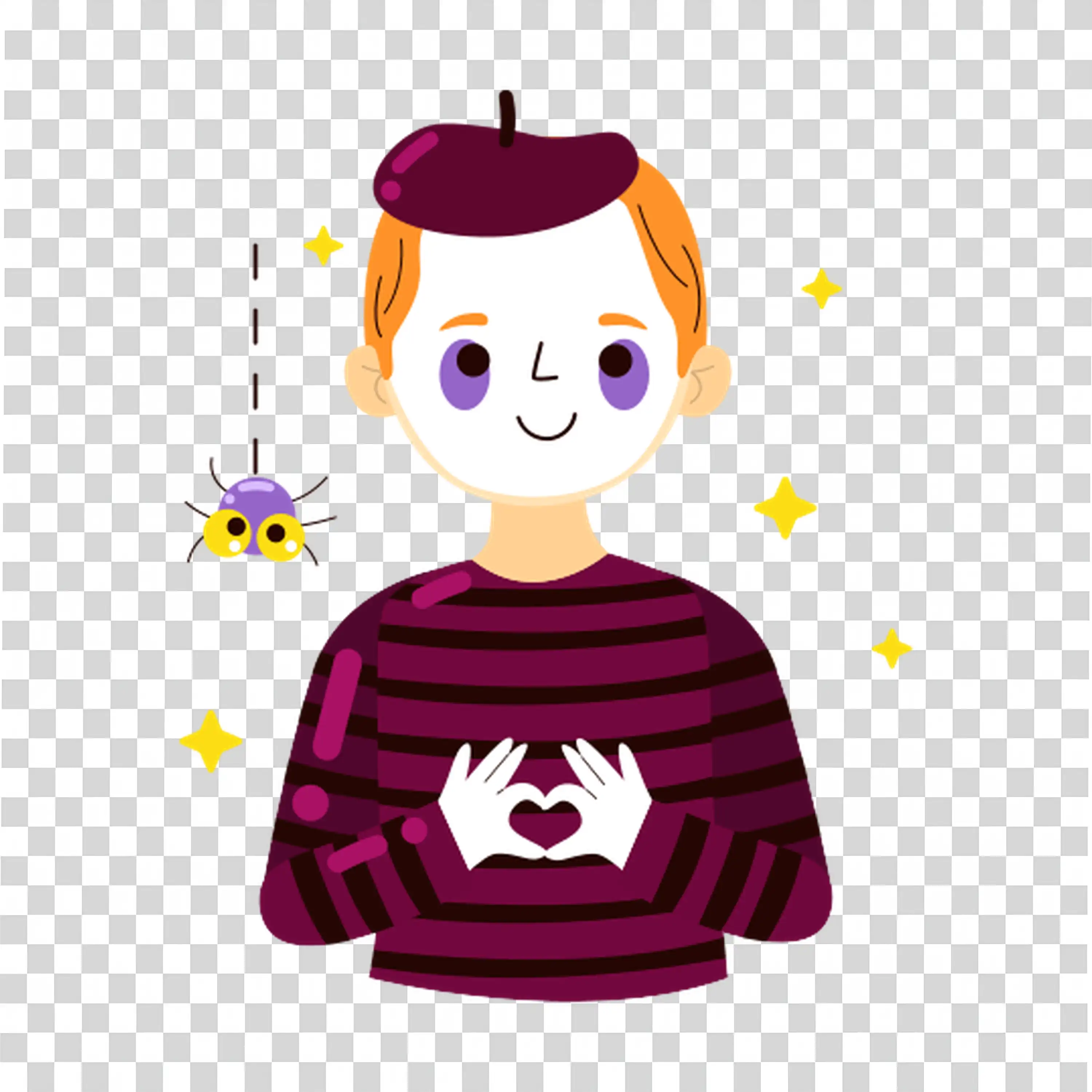 Little Witch Boy in a Fun Costume Celebrating Halloween