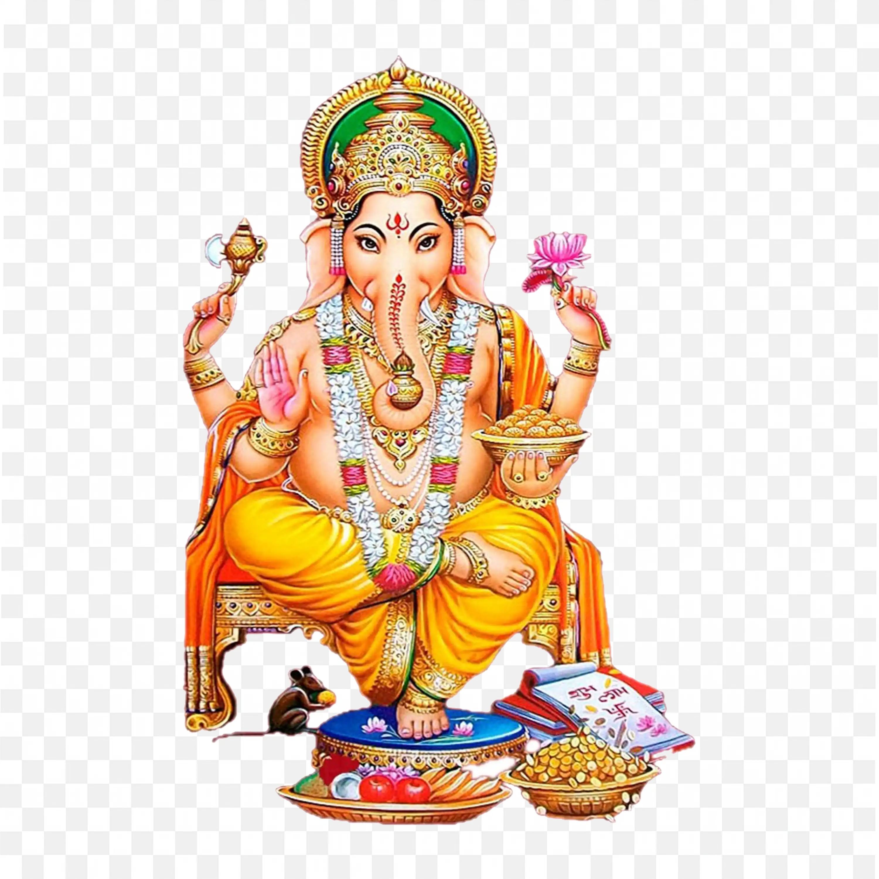 Lord Ganesha Image Divine Hindu Elephant God Illustration