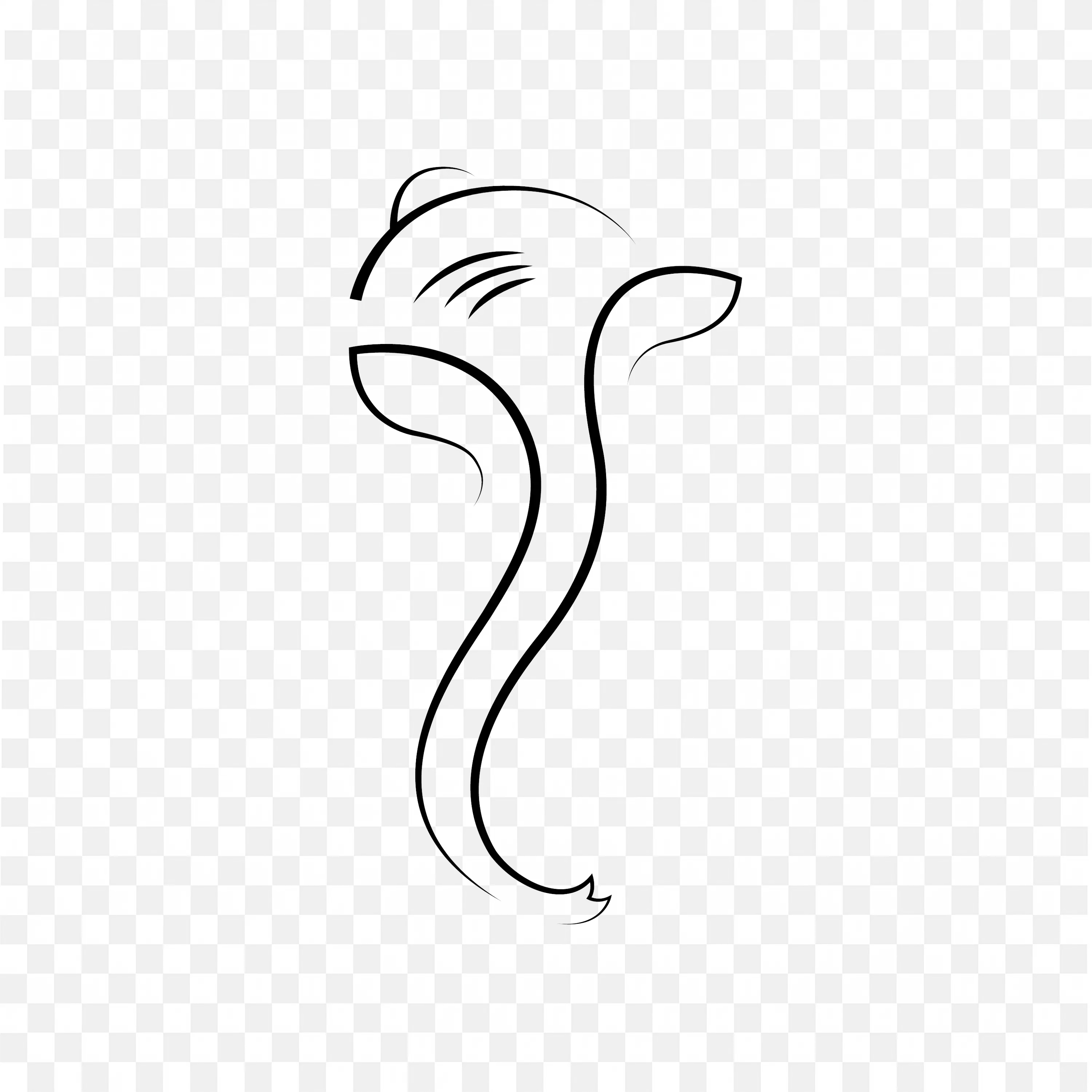 Lord Ganesha Line Art Minimalist Hindu Deity Illustration