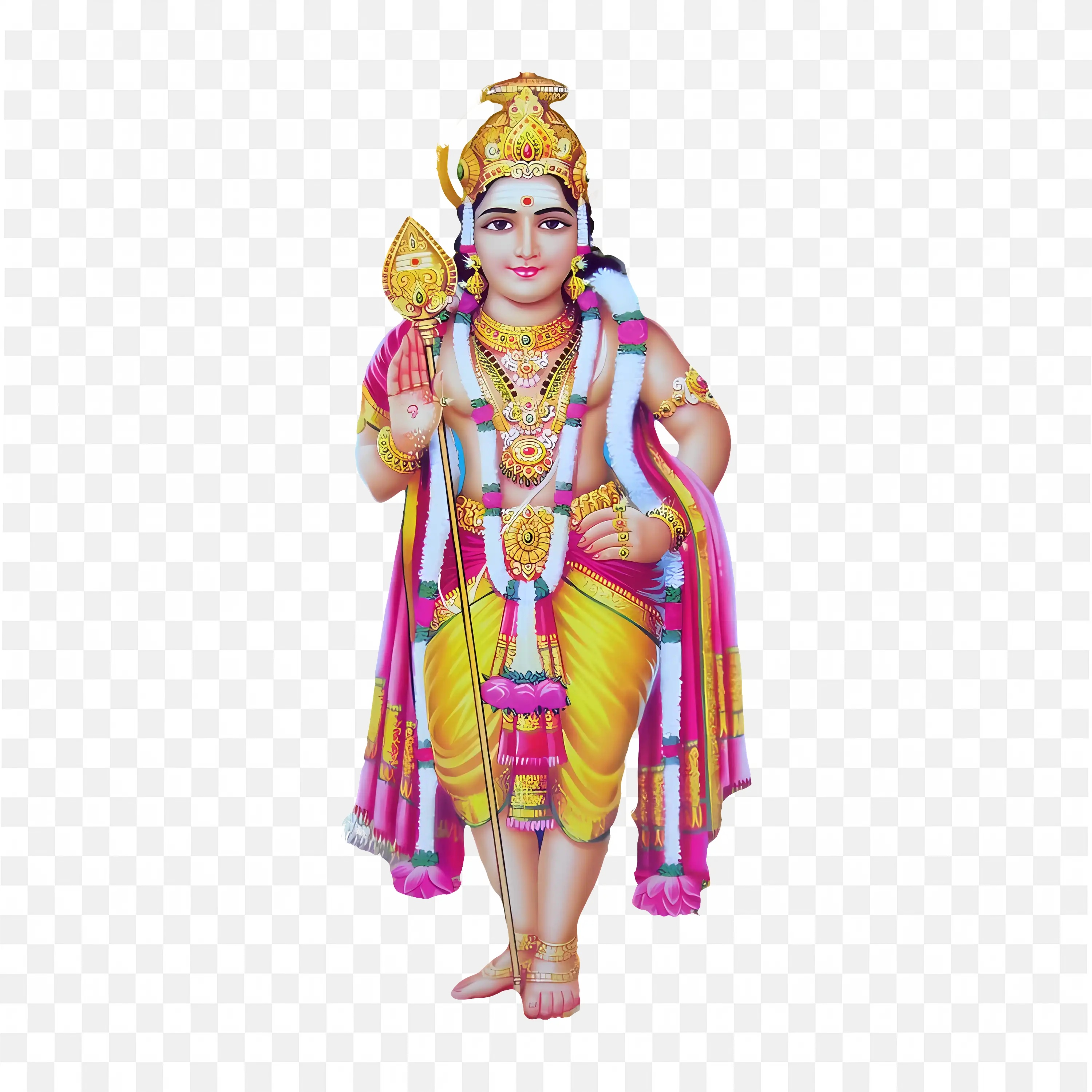 Lord Kartikeya Murugan Hindu Illustration with Divine Art