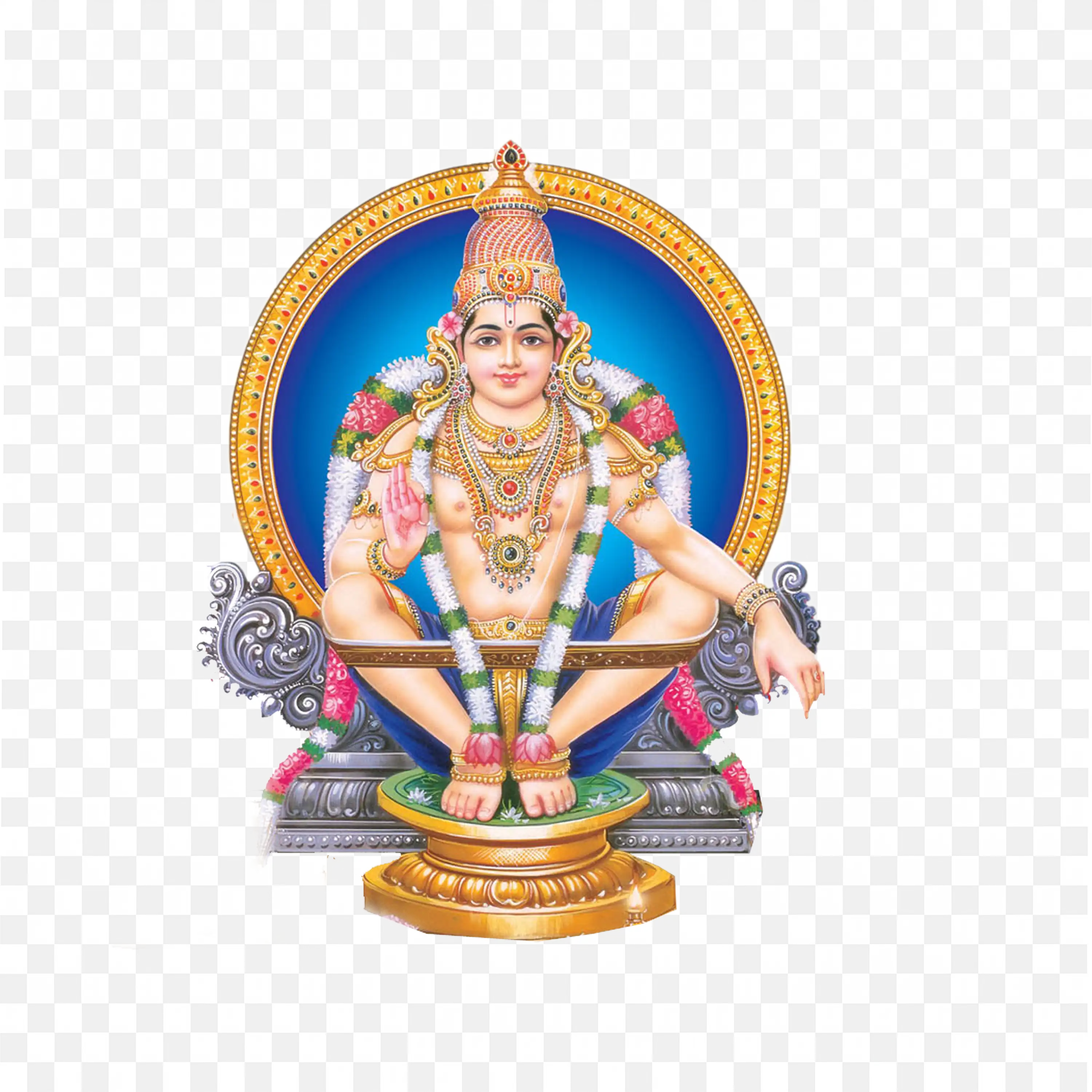 Lord Manikandan Illustration Revered Hindu Deity Art