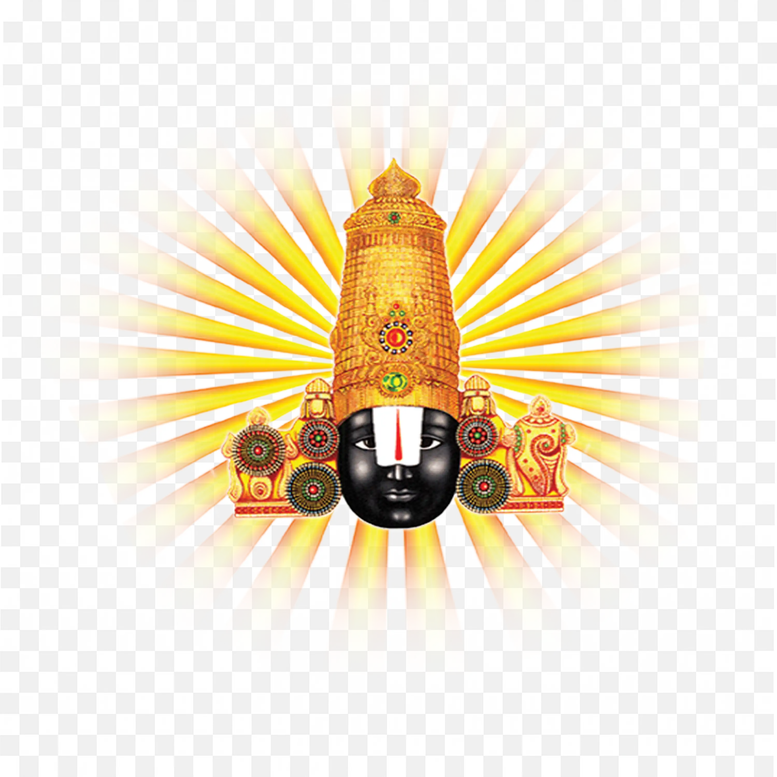 Lord Venkateswara Head Divine Hindu Deity Illustration