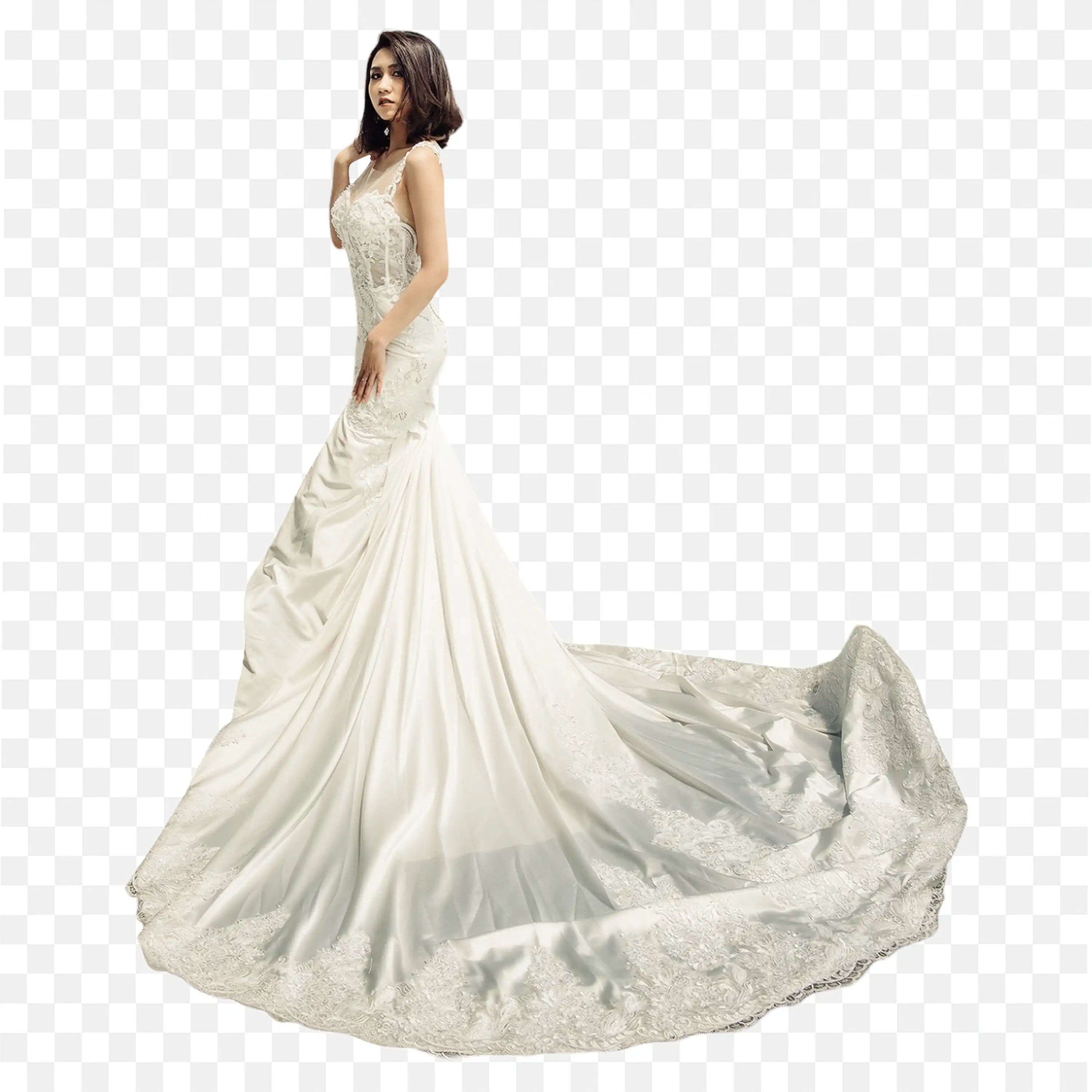 Mermaid Wedding Dress Lace Sweetheart Neckline Design