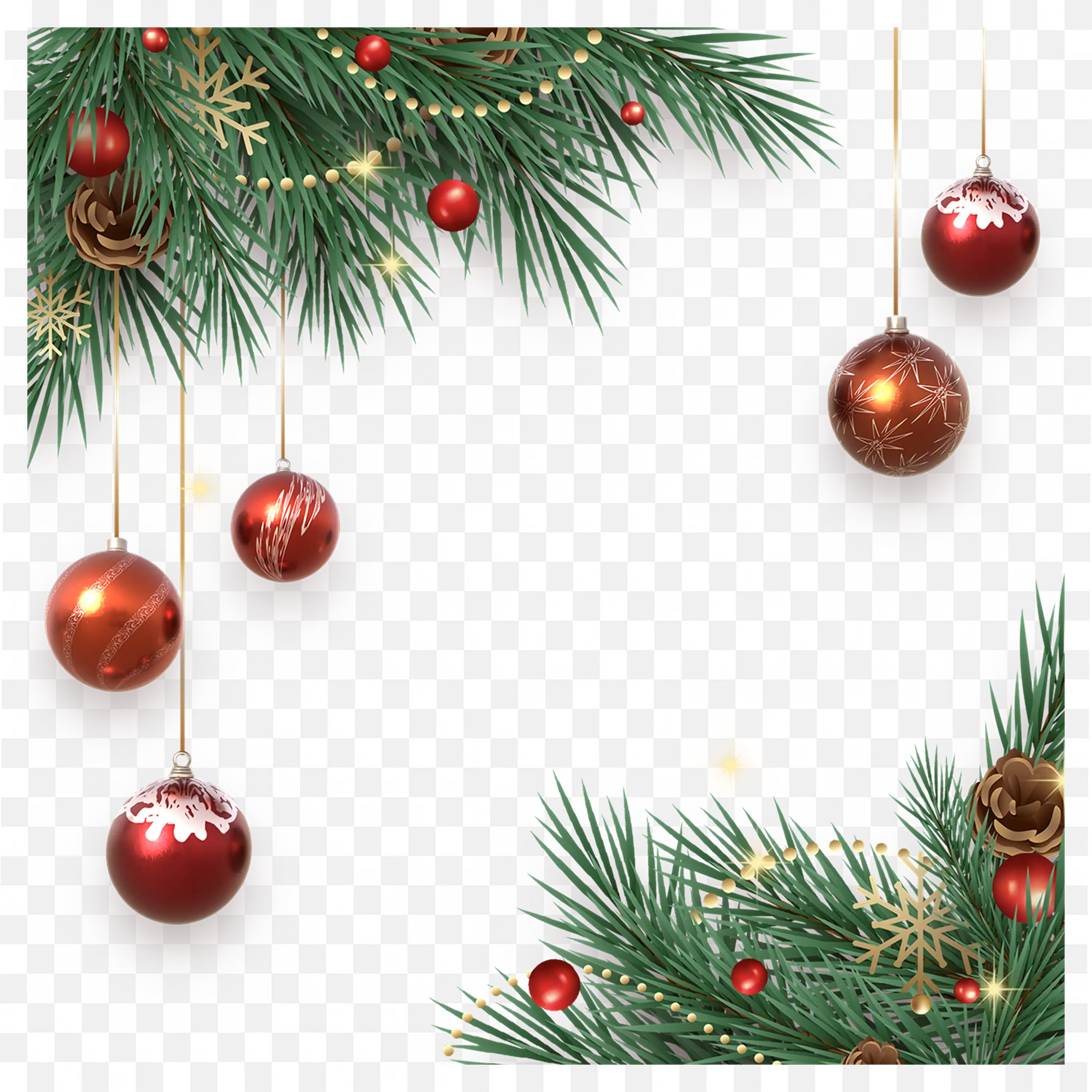 Merry Christmas Festive Decorative Background Art Design